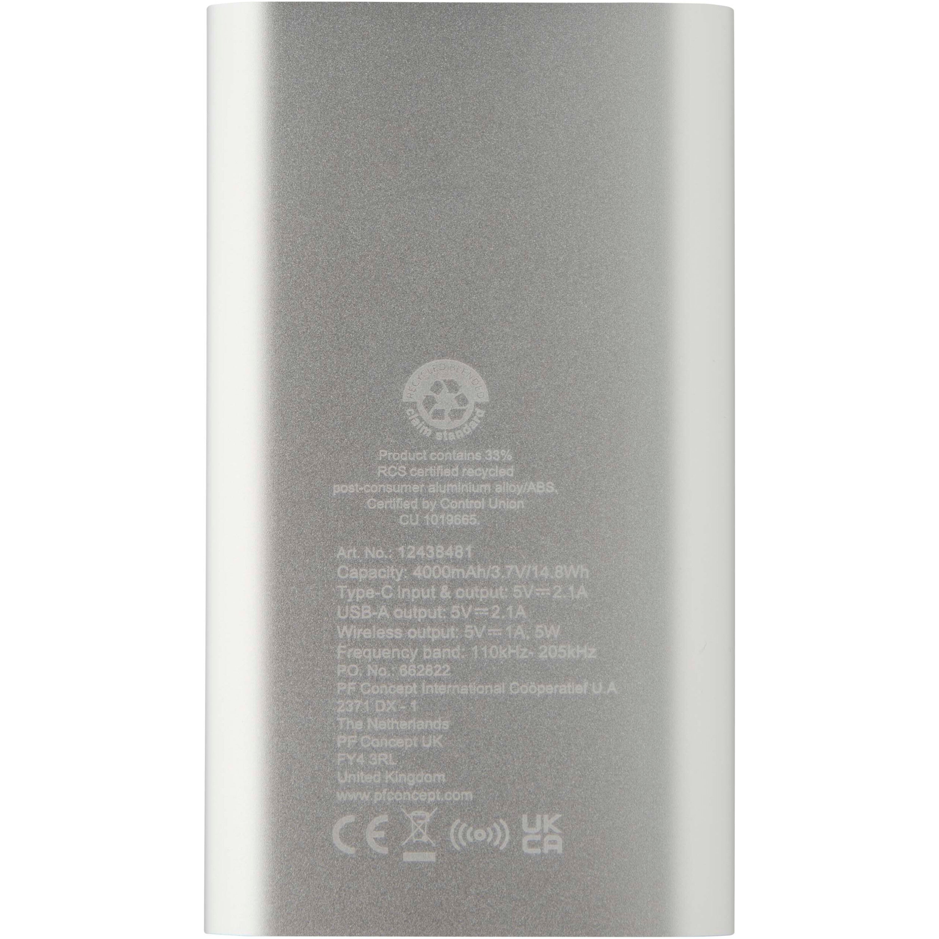 Juice Recycled Aluminium Wireless Powerbank