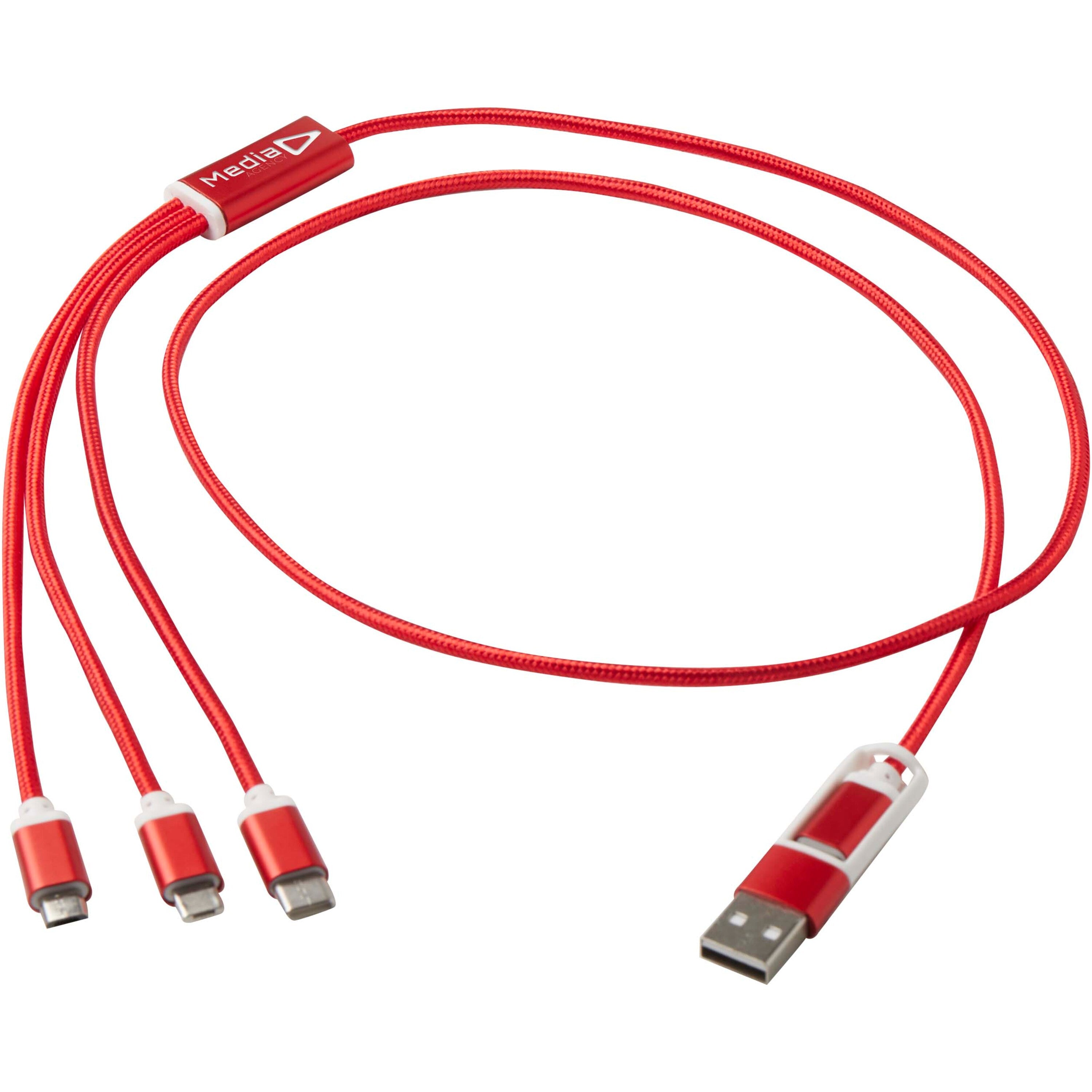 Versatile 5-1 Recycled Aluminium Charging Cable