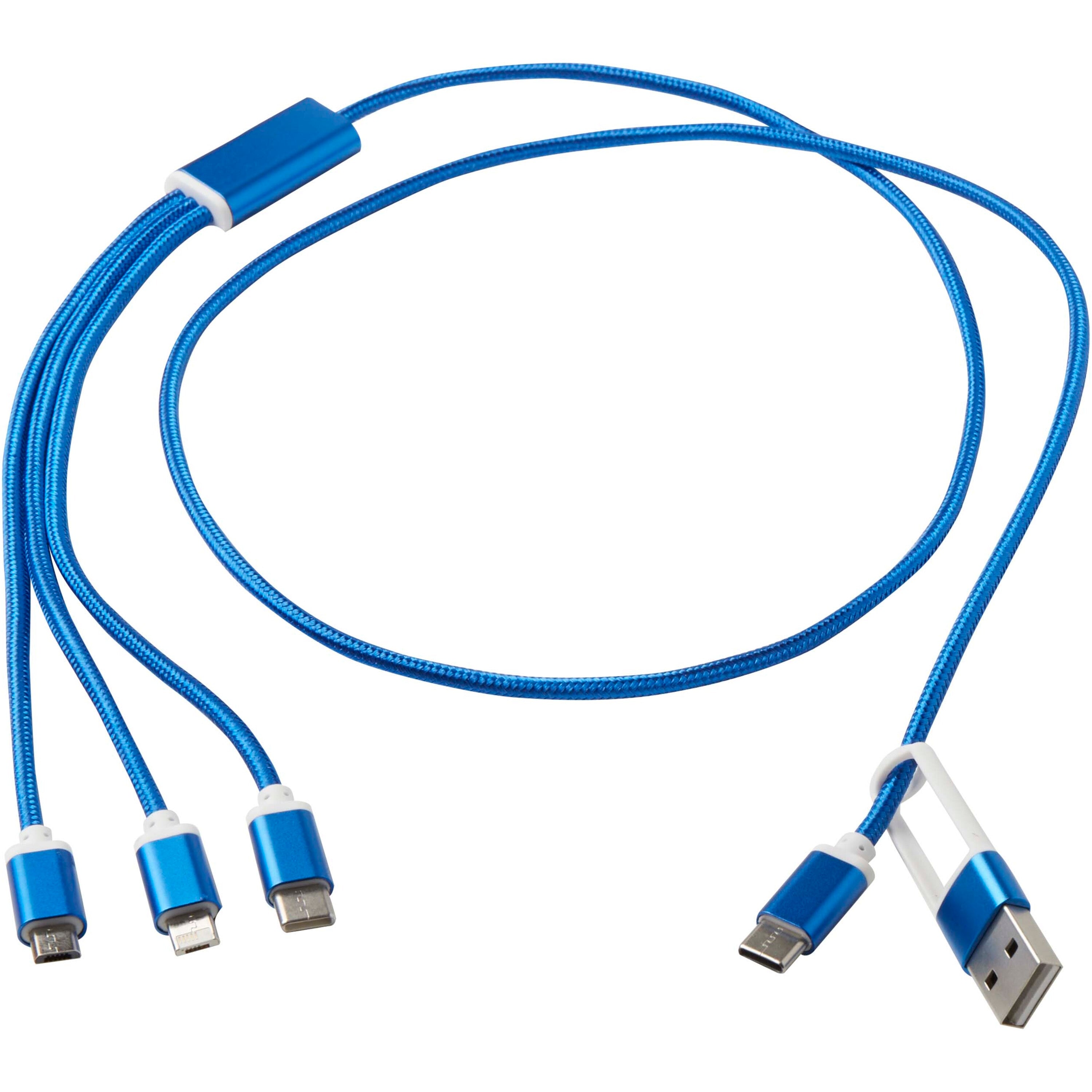 Versatile 5-1 Recycled Aluminium Charging Cable