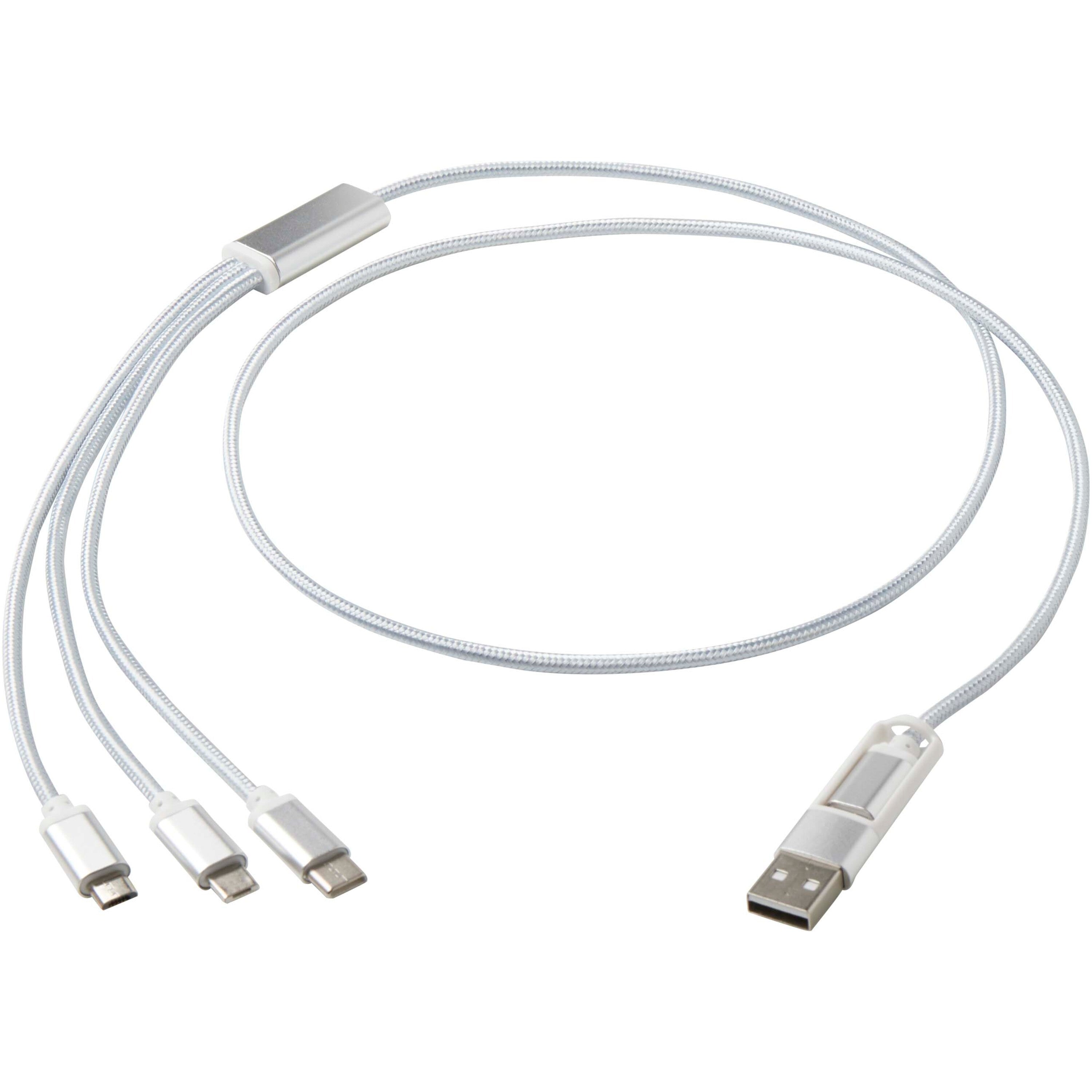 Versatile 5-1 Recycled Aluminium Charging Cable