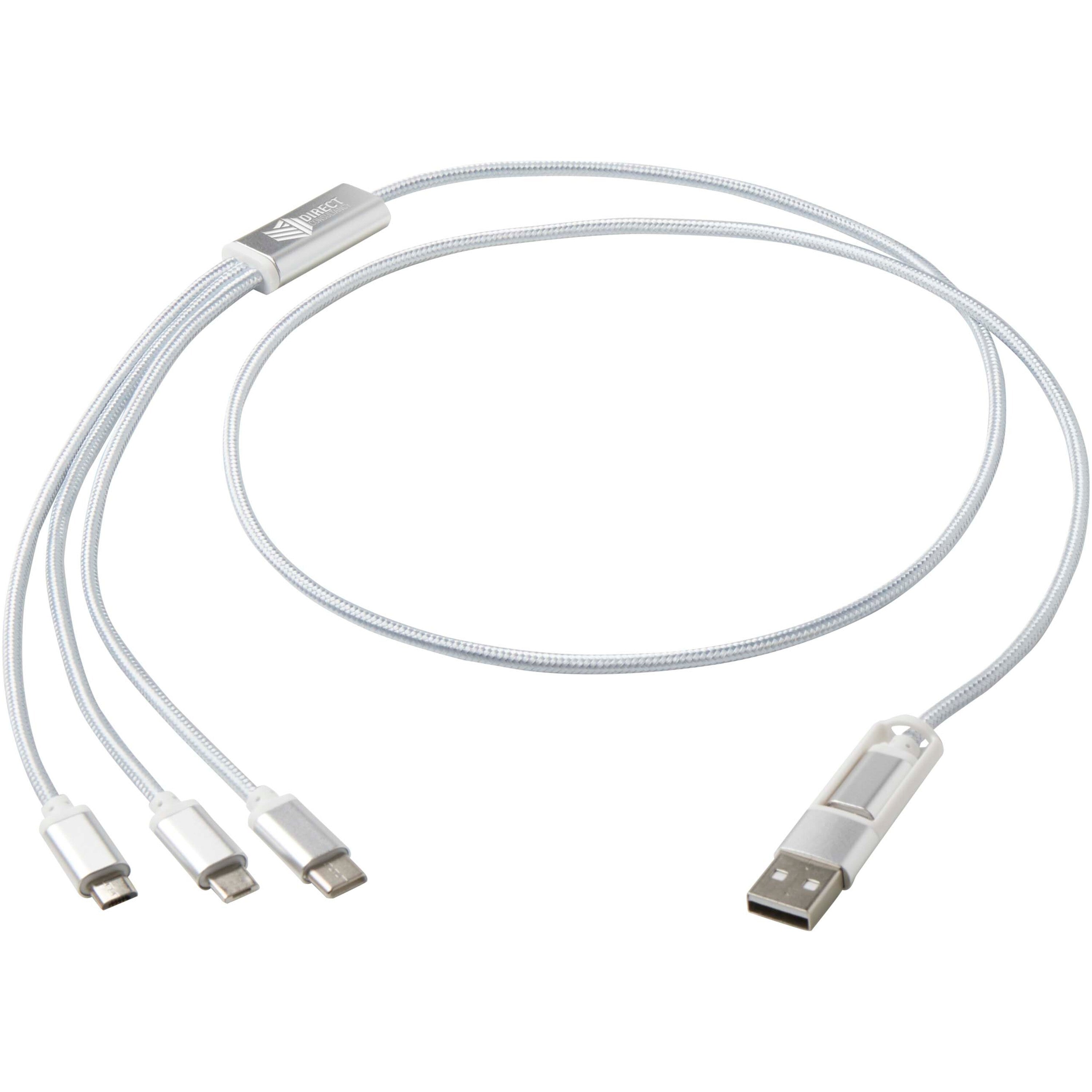 Versatile 5-1 Recycled Aluminium Charging Cable