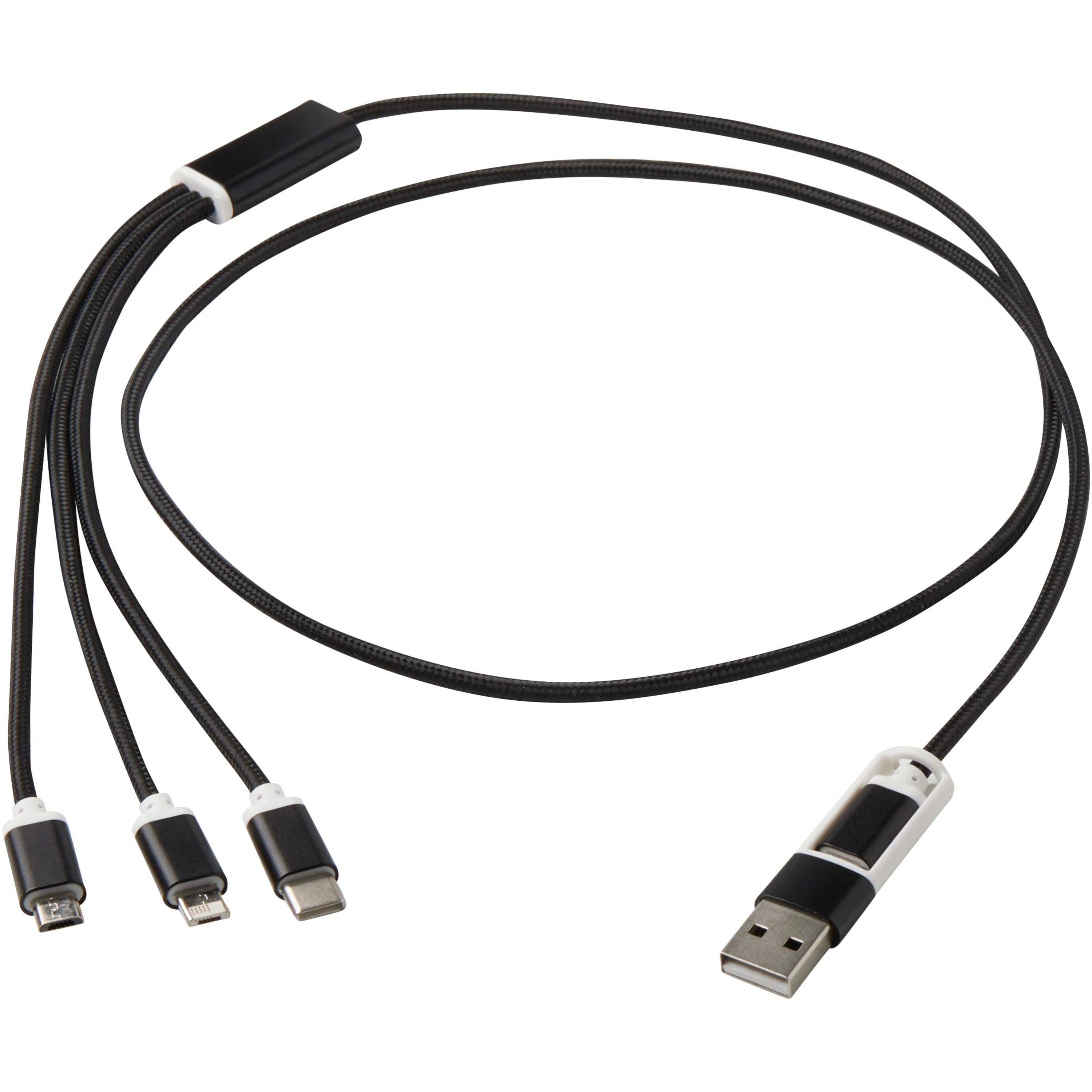 Versatile 5-1 Recycled Aluminium Charging Cable
