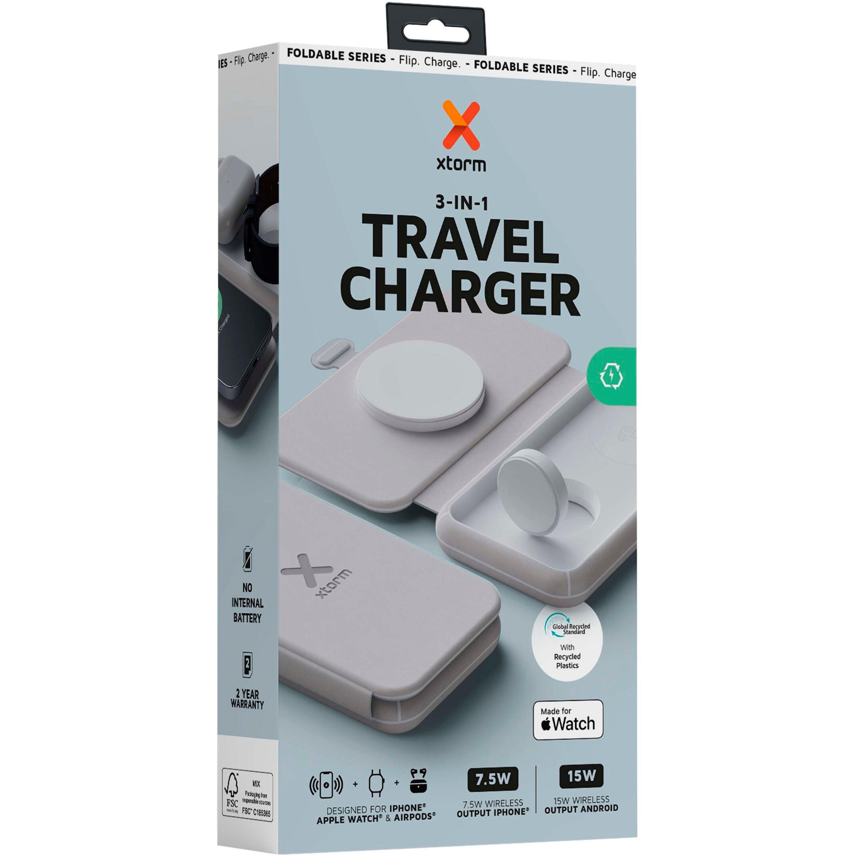 Xtorm Foldable 3-in-1 Wireless Magnetic Travel Charger