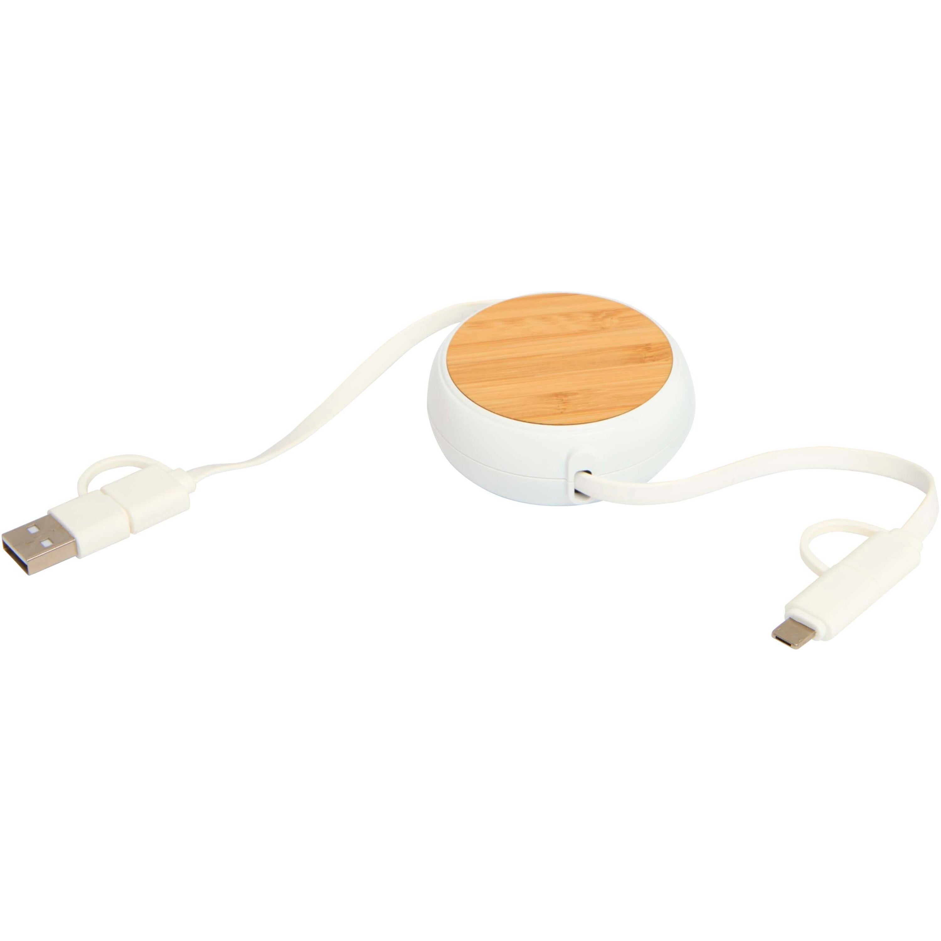 5-in-1 Recycled Retractable Data Sync and Charging Cable