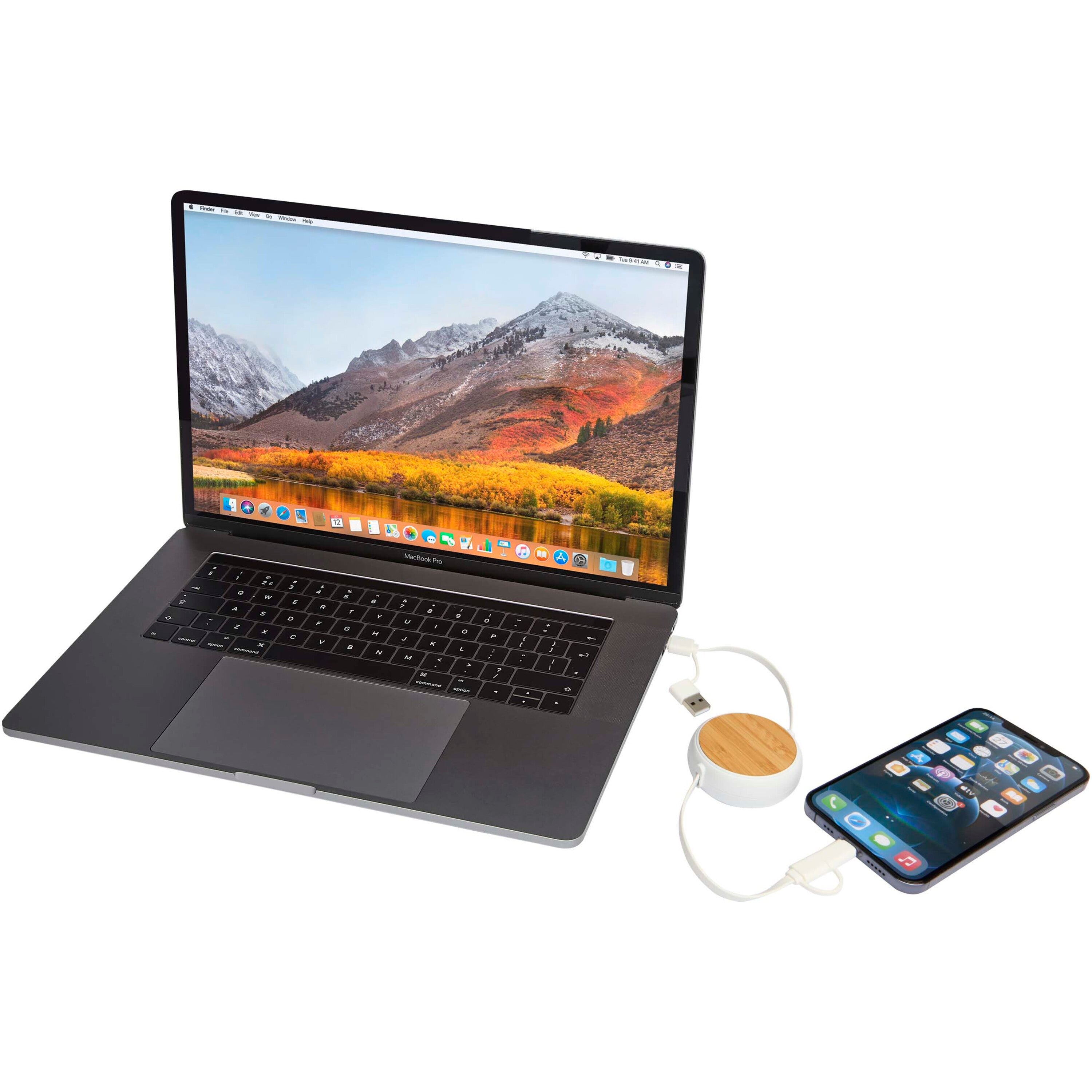 5-in-1 Recycled Retractable Data Sync and Charging Cable