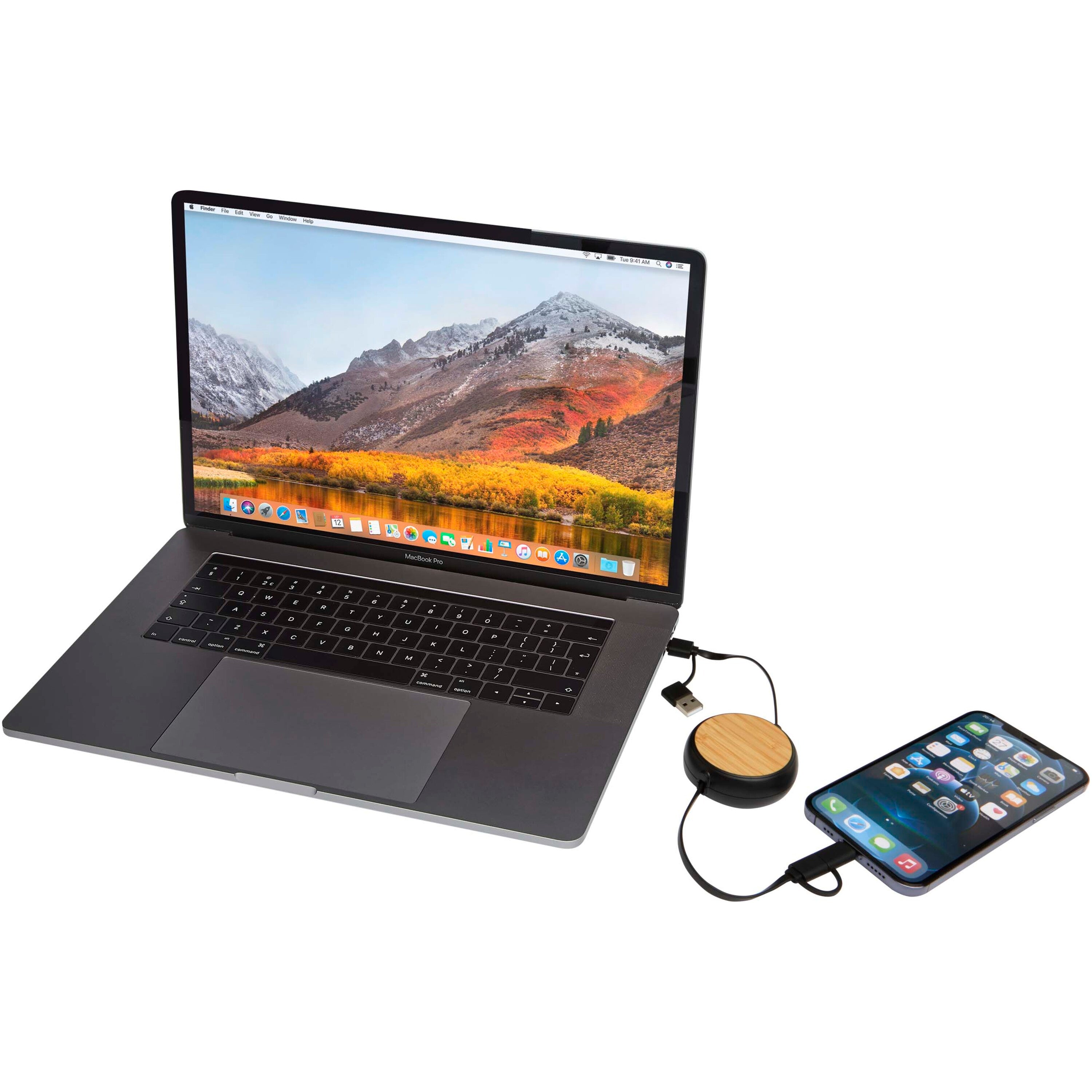 5-in-1 Recycled Retractable Data Sync and Charging Cable
