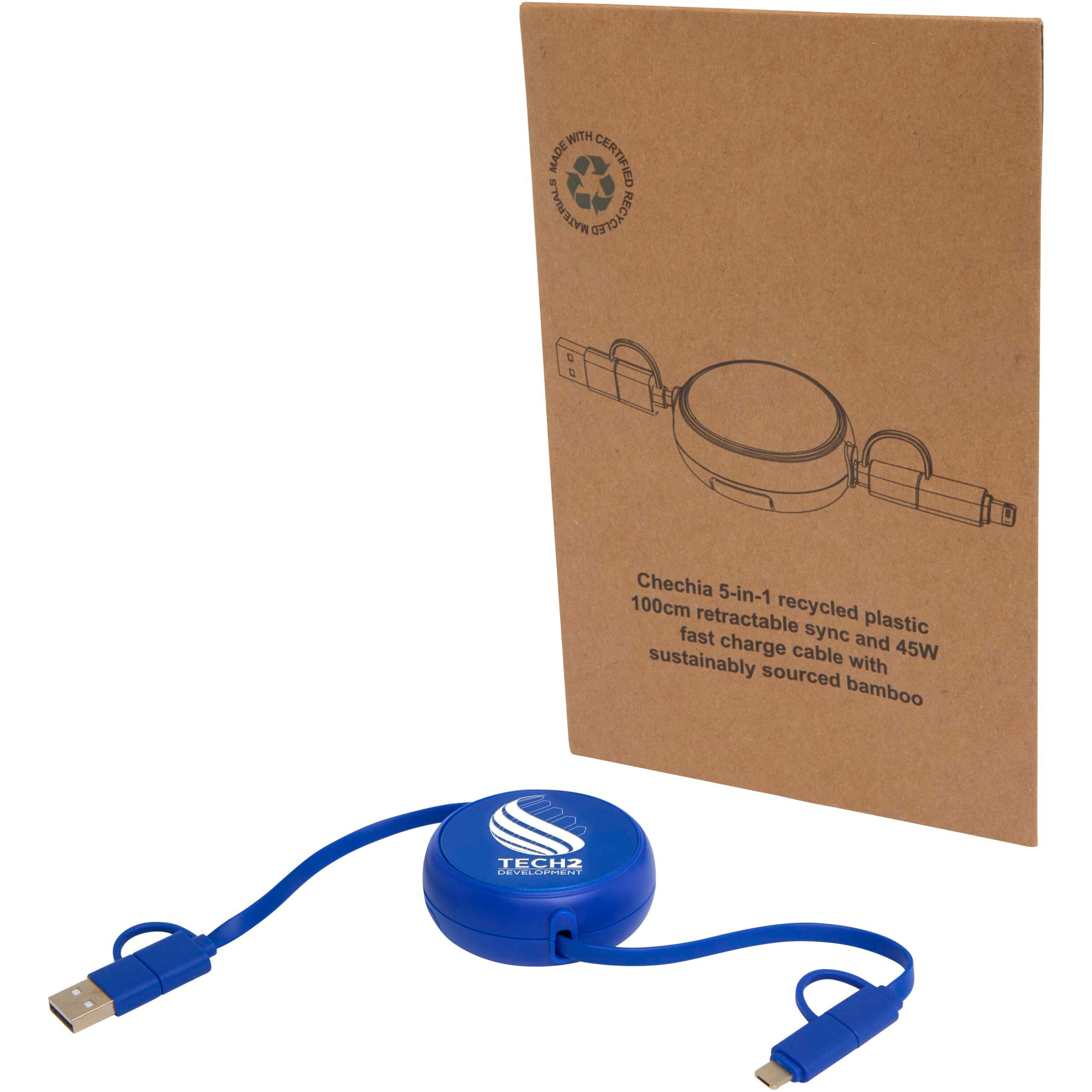 5-in-1 Retractable Data Sync and Fast Charge Cable