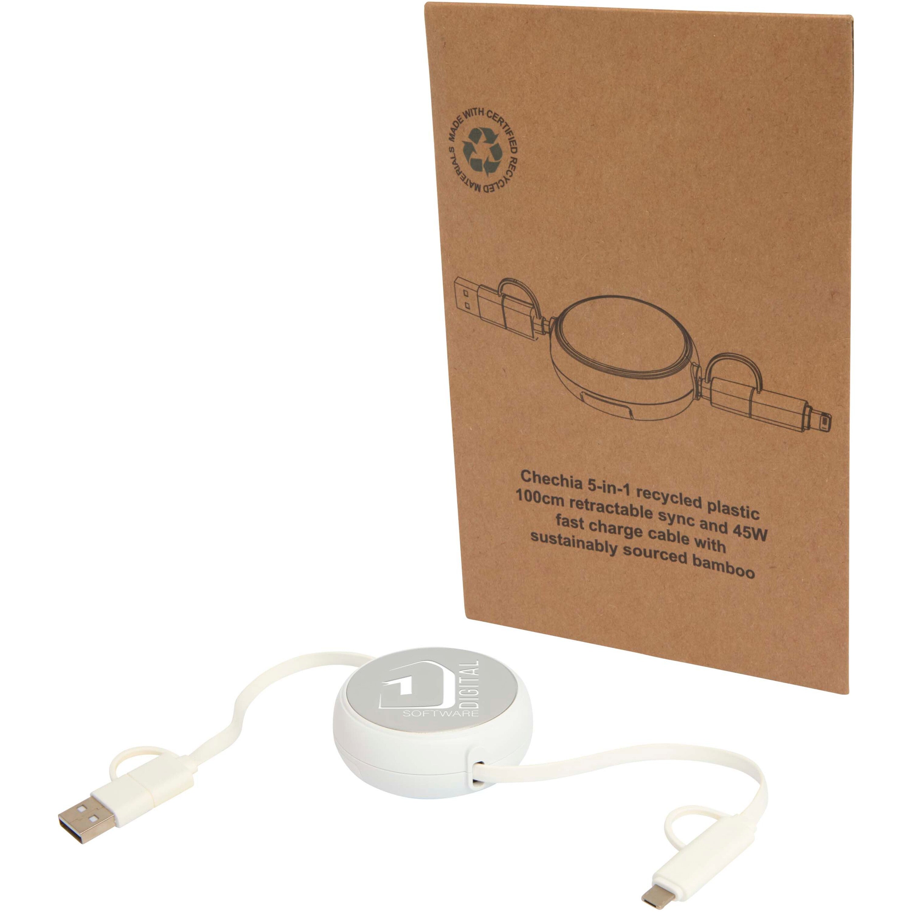 5-in-1 Retractable Data Sync and Fast Charge Cable