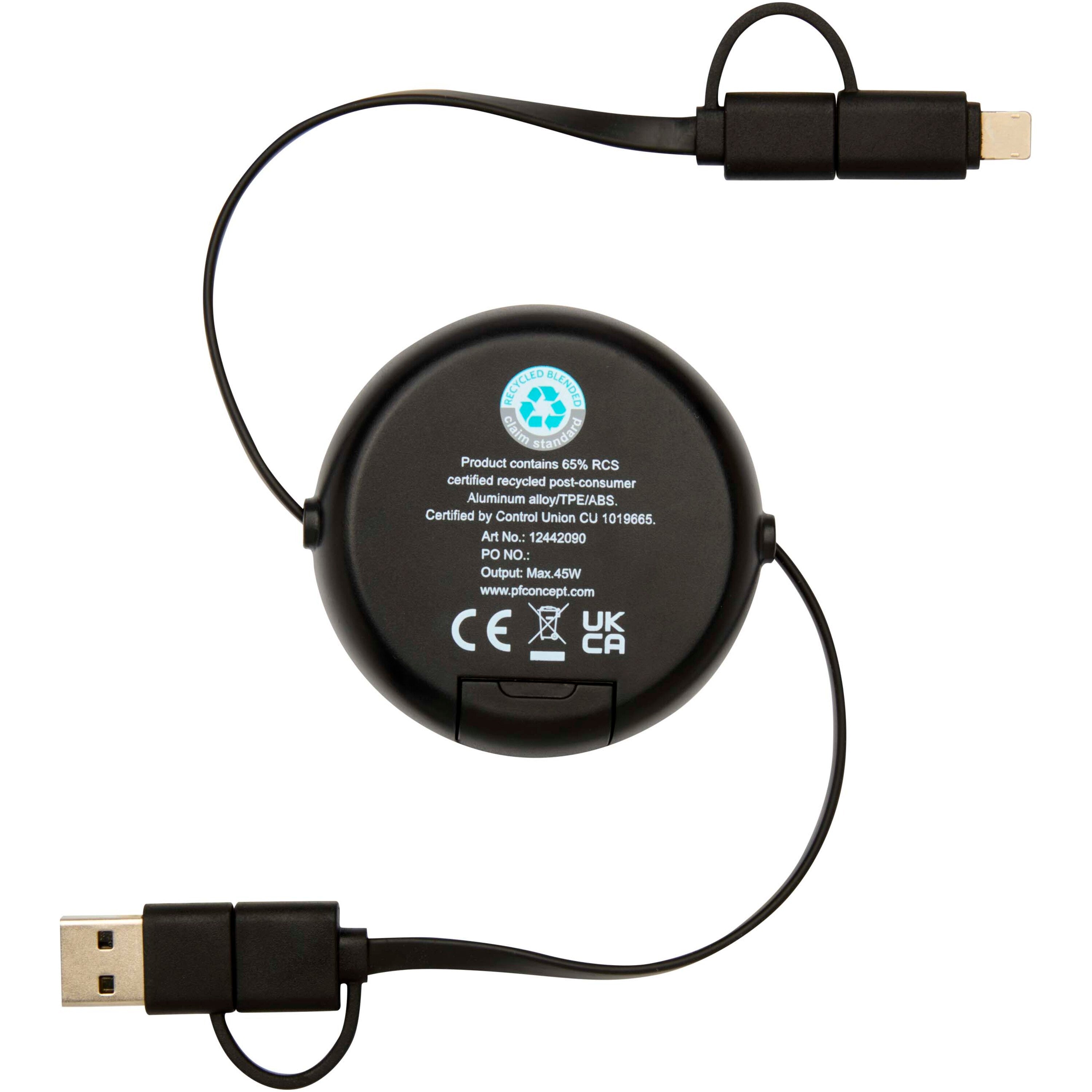 5-in-1 Retractable Data Sync and Fast Charge Cable