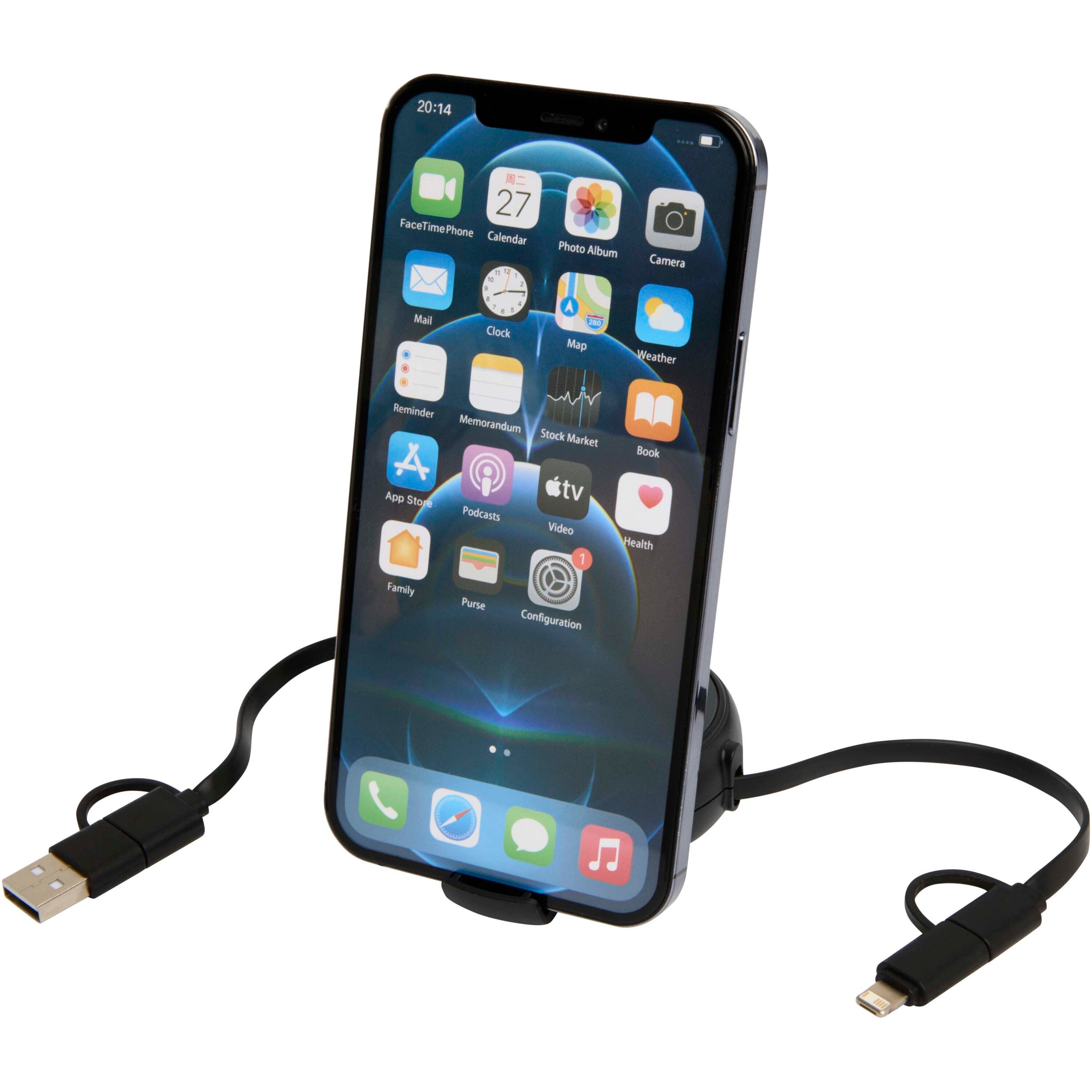 5-in-1 Retractable Data Sync and Fast Charge Cable