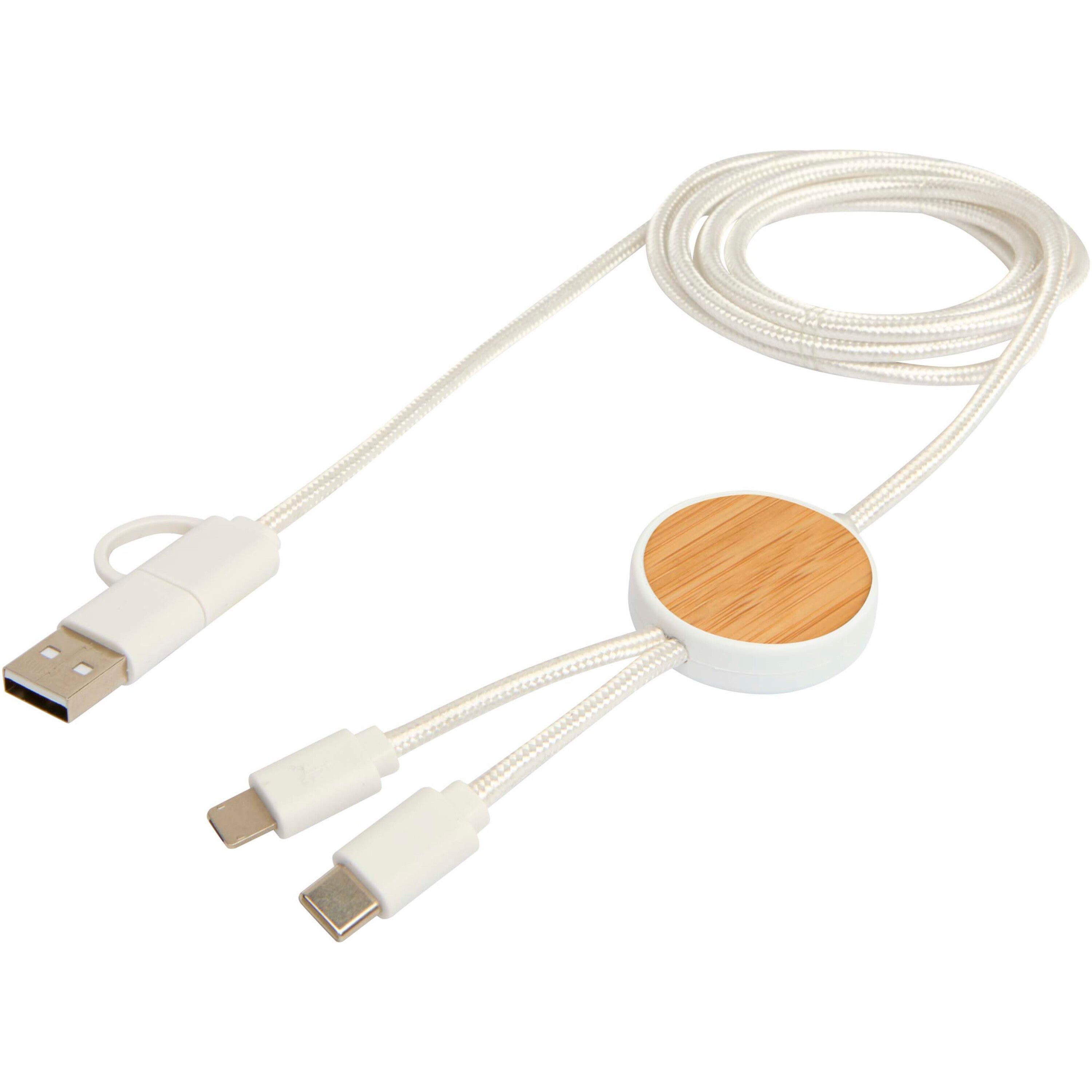 Bamboo and Recycled Data Sync and Fast Charge Cable
