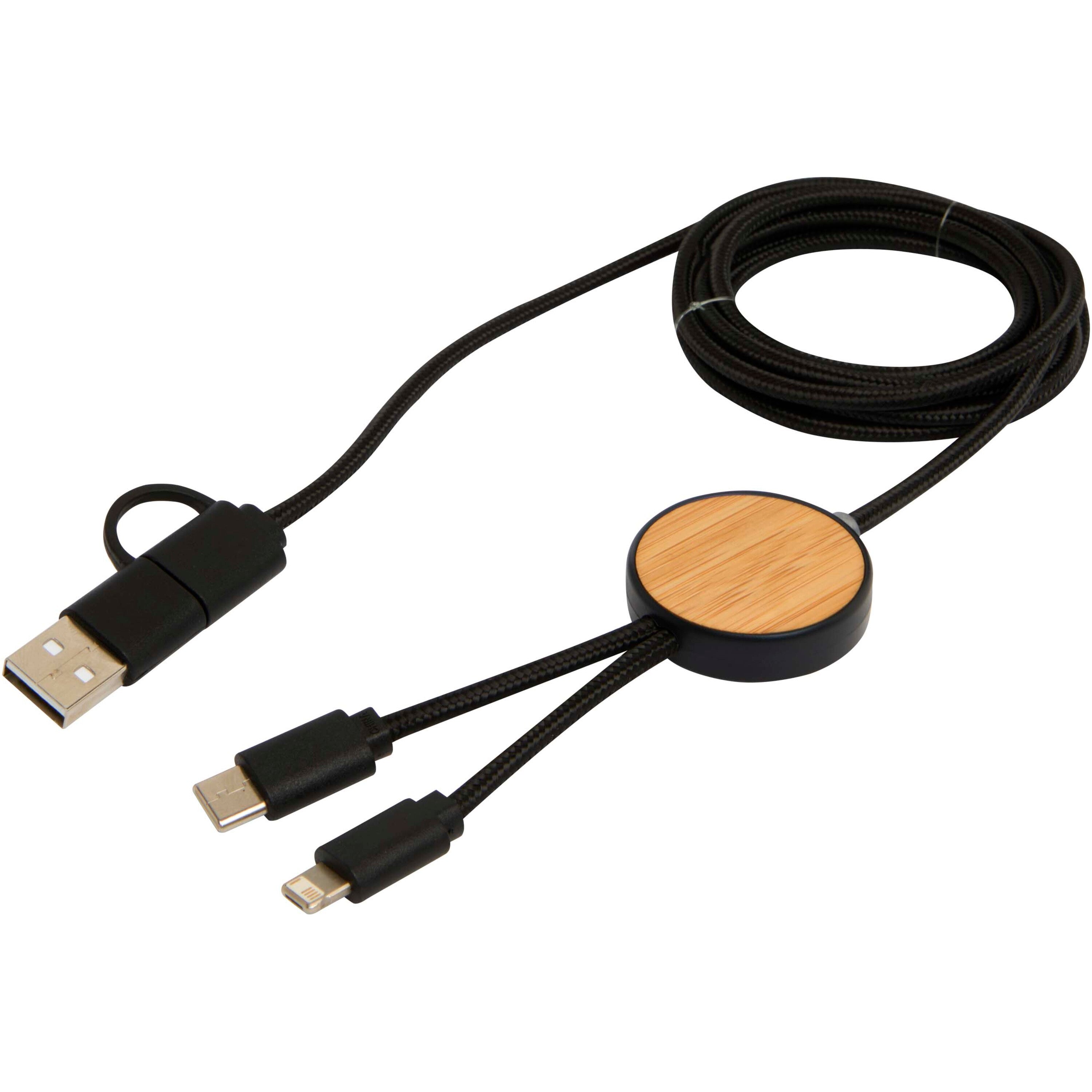 Bamboo and Recycled Data Sync and Fast Charge Cable