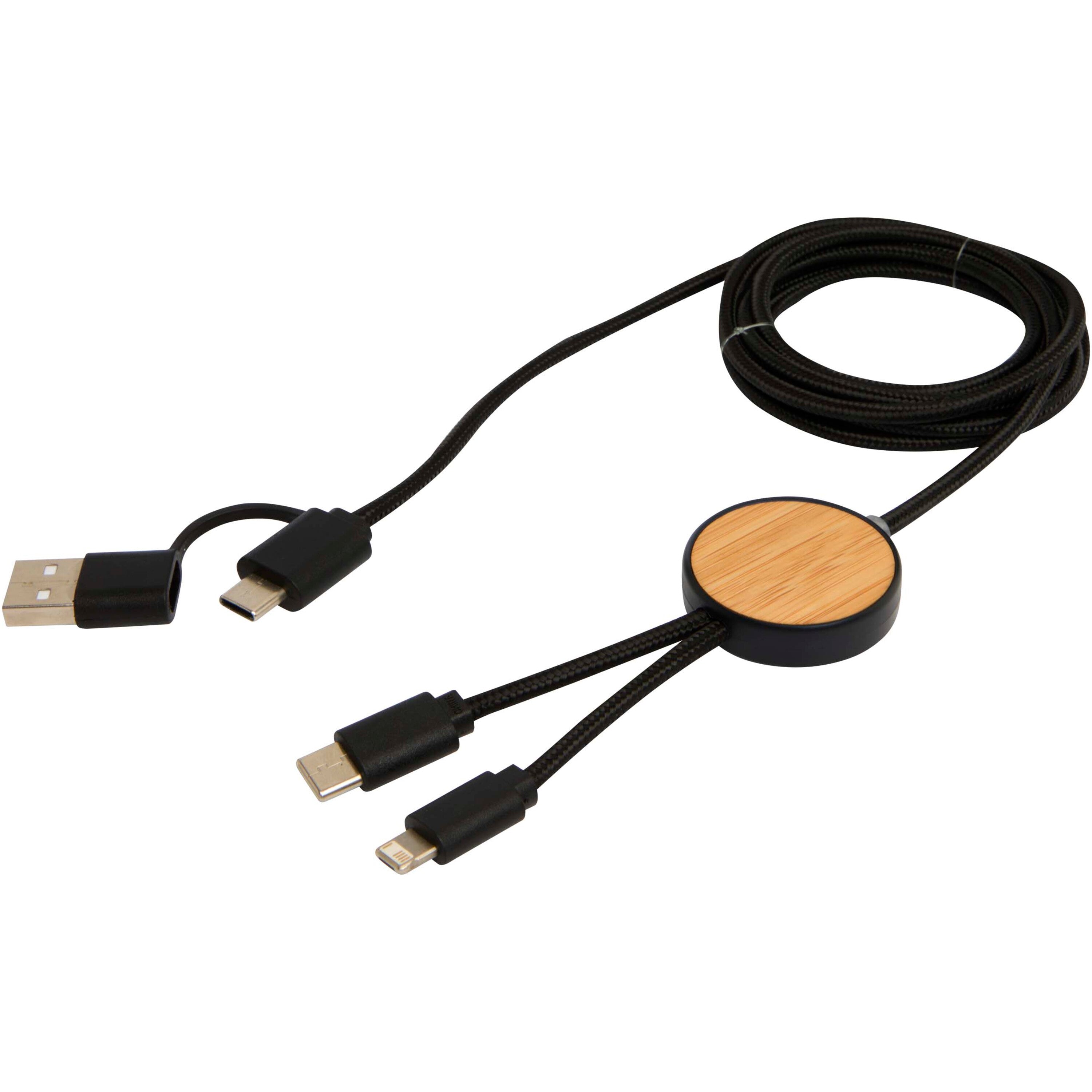 Bamboo and Recycled Data Sync and Fast Charge Cable