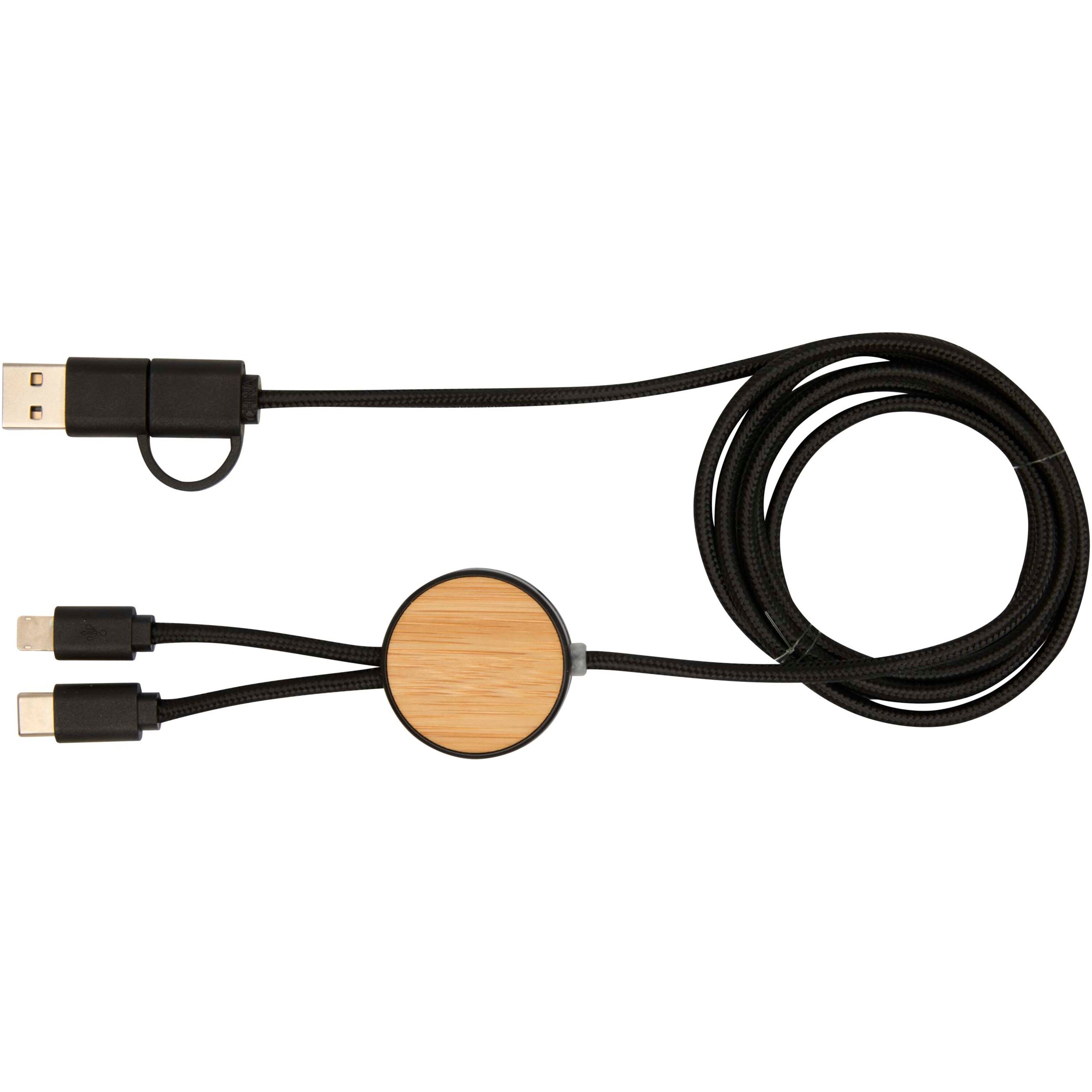Bamboo and Recycled Data Sync and Fast Charge Cable