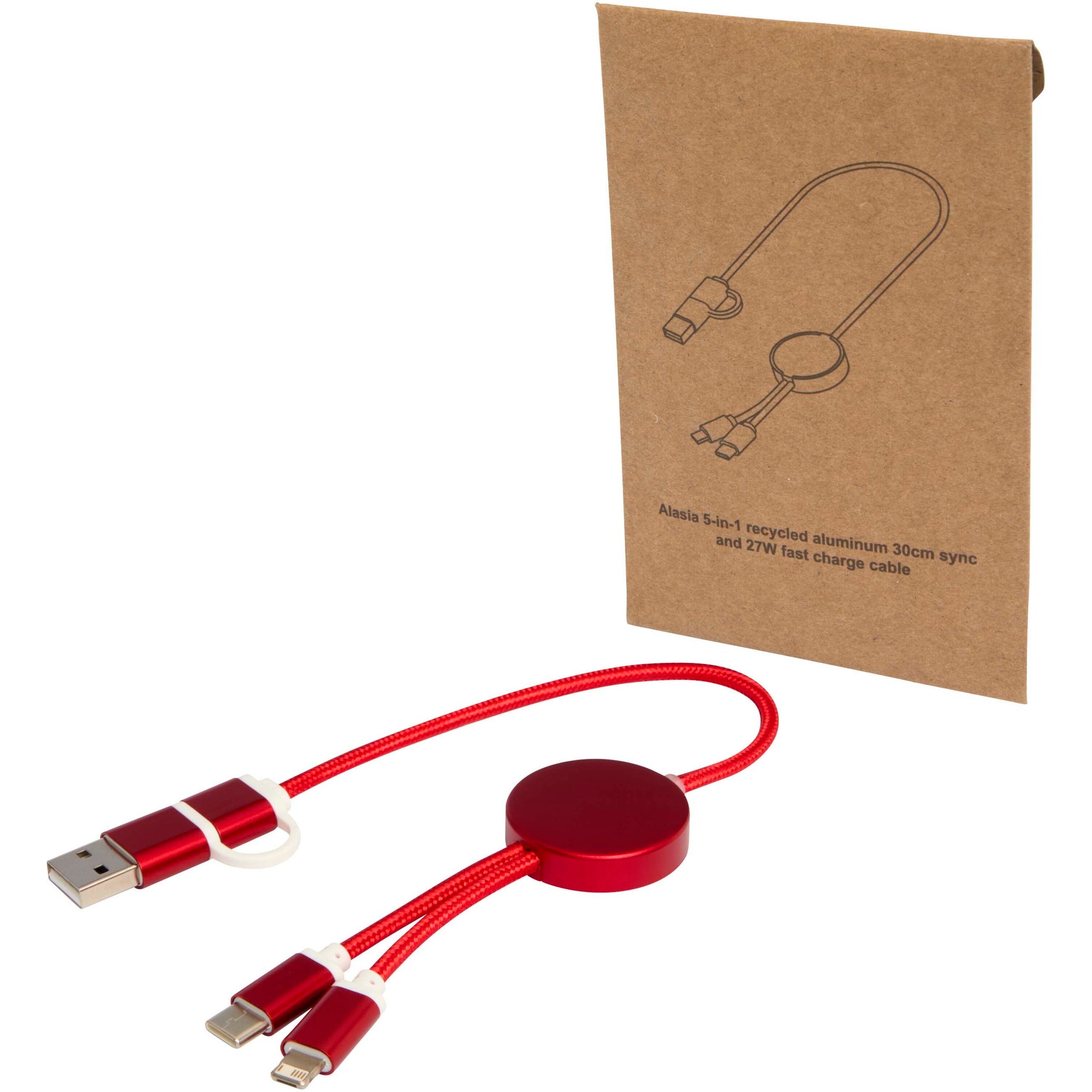 Alasia 5-in-1 30cm Data Sync and 27W Fast Charge Cable