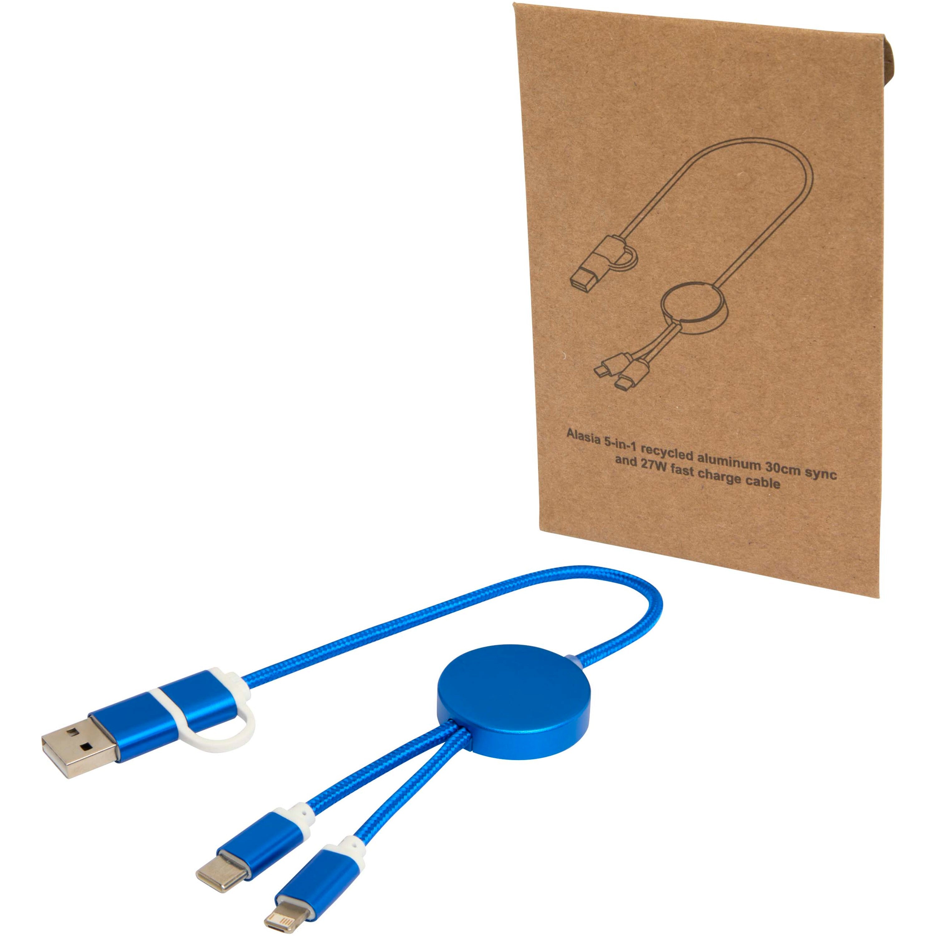 Alasia 5-in-1 30cm Data Sync and 27W Fast Charge Cable