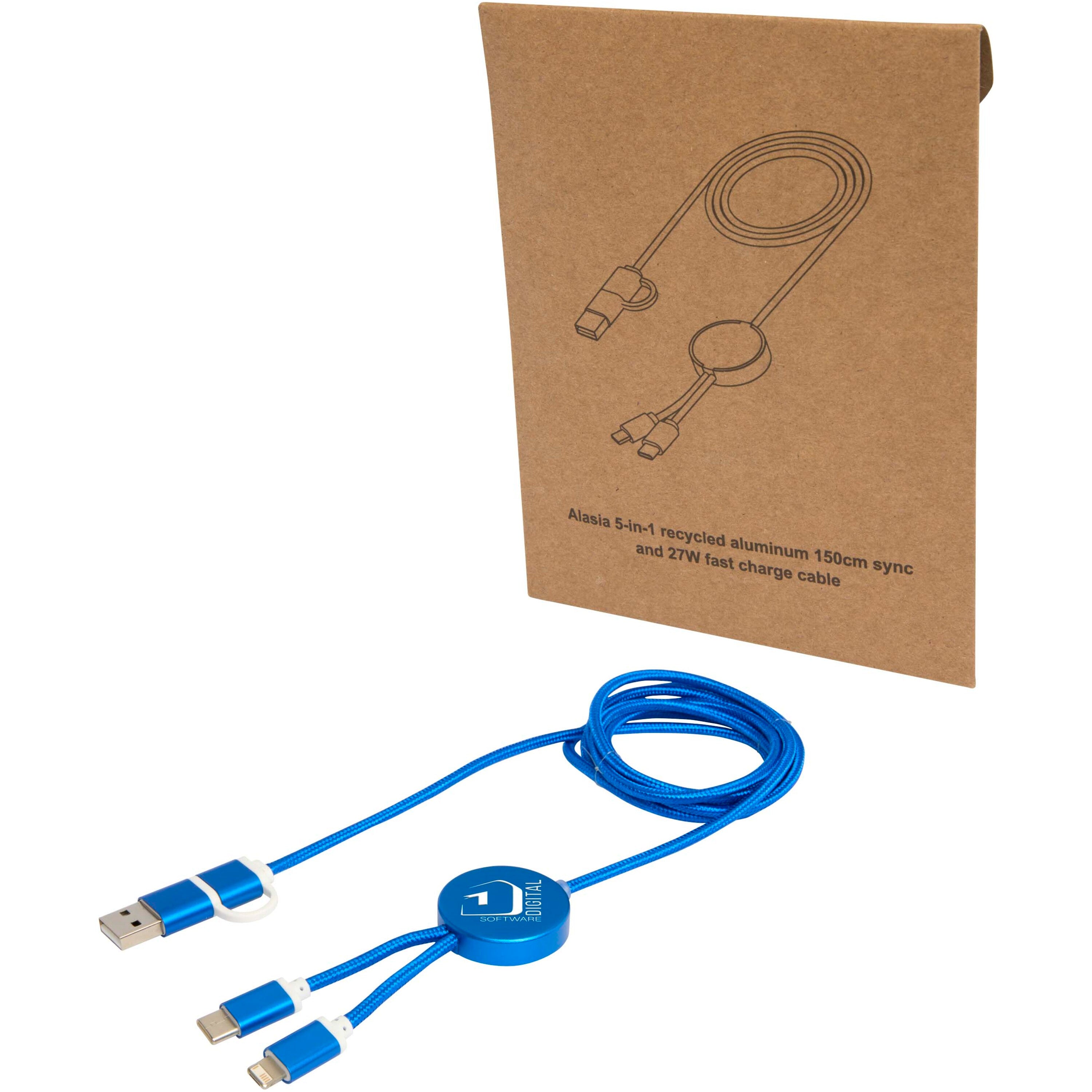 Alasia 5-in-1 Data Sync and 27W Fast Charge Cable