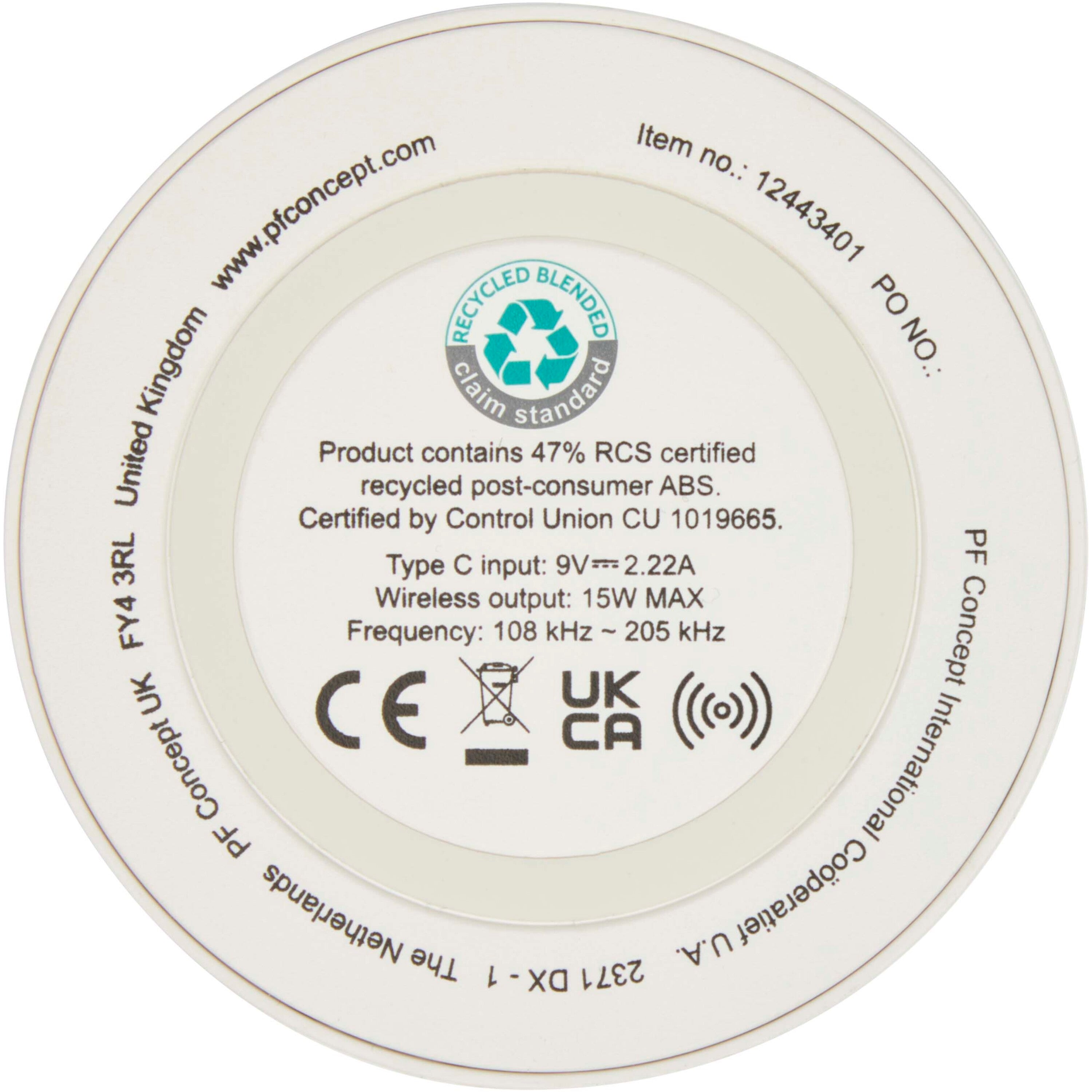 Freal Recycled Plastic Wireless Charging Pad