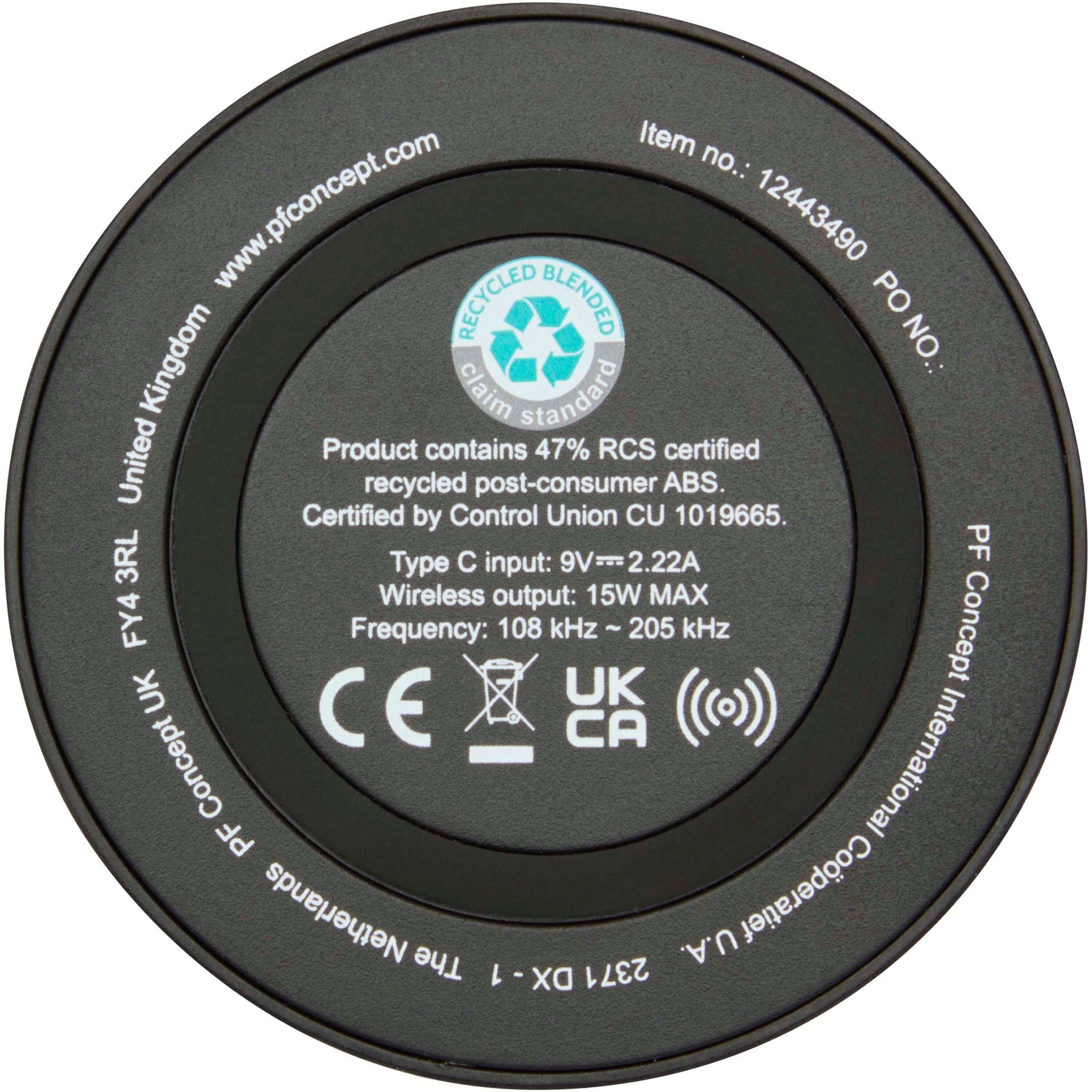 Freal Recycled Plastic Wireless Charging Pad