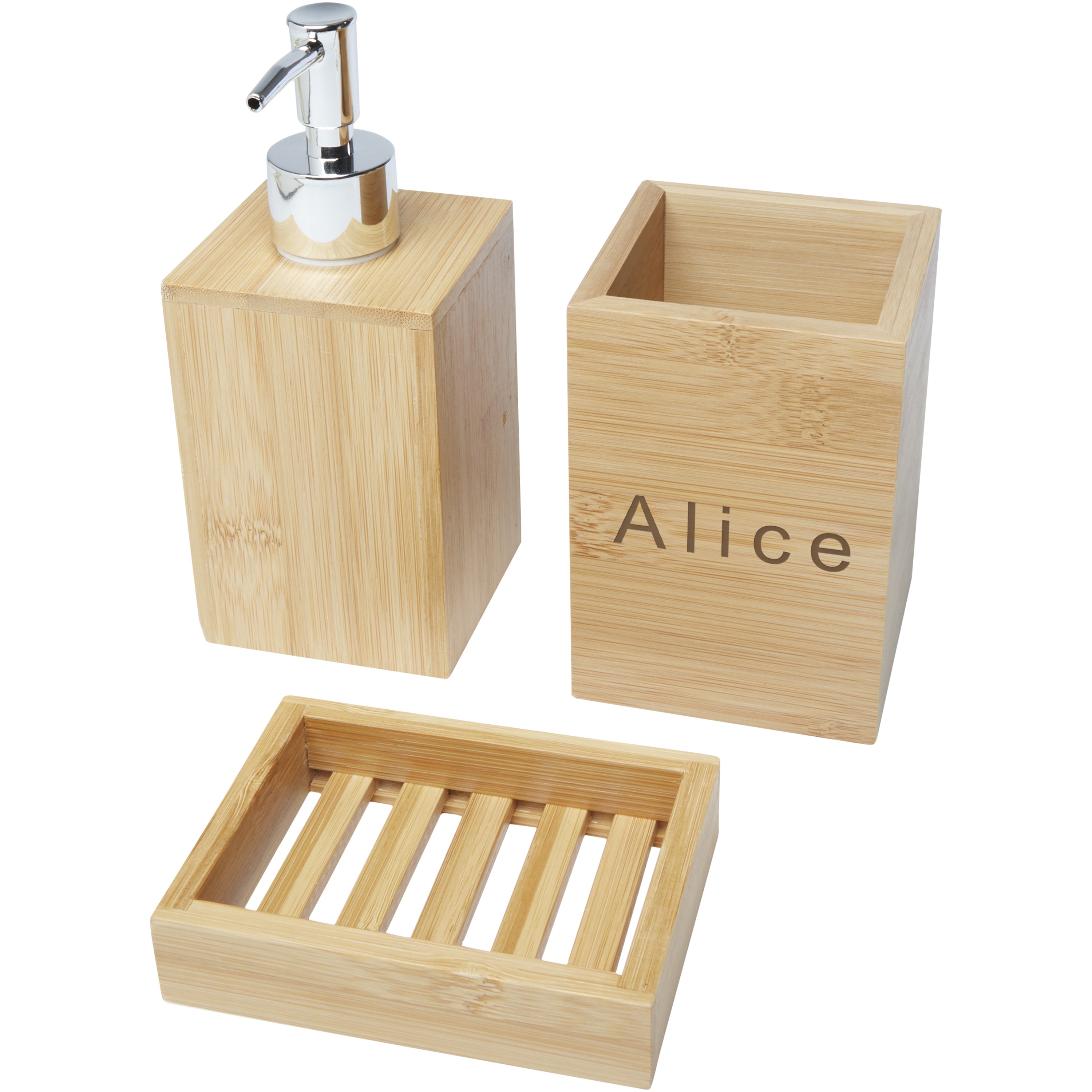 Hedon 3-Piece Bamboo Bathroom Set