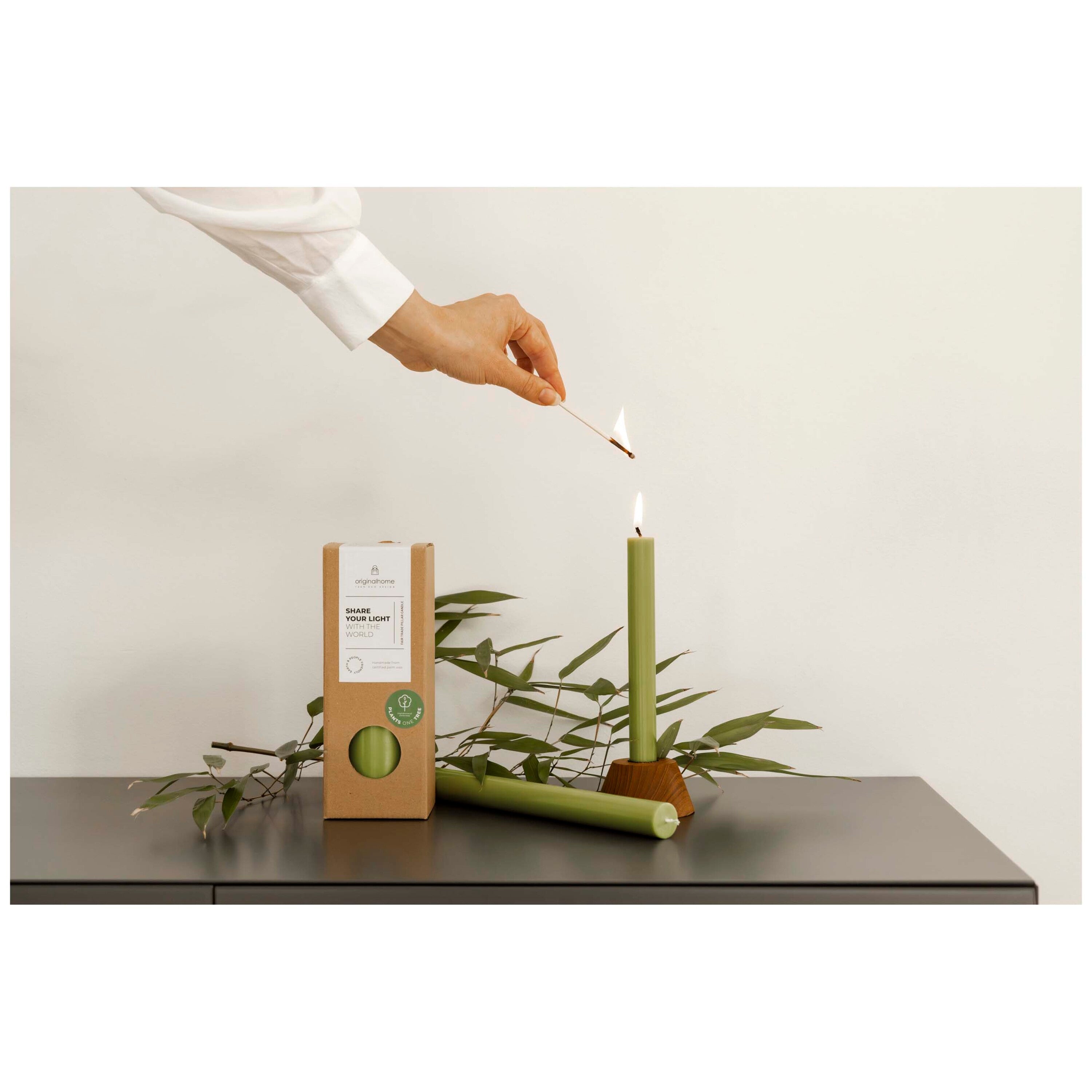 Handcrafted Matcha Dinner candle