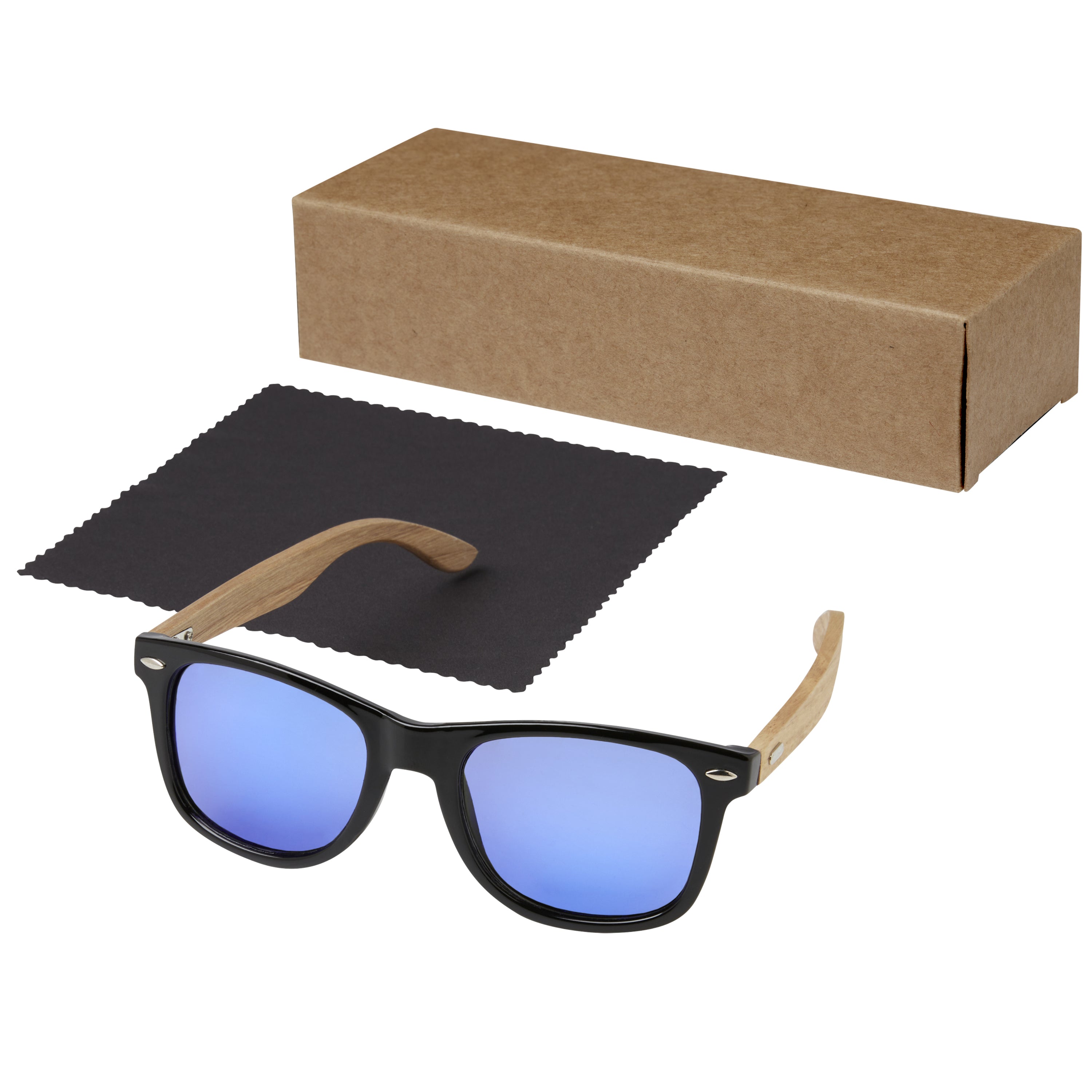 Mirrored Wooden Polarised Sunglasses