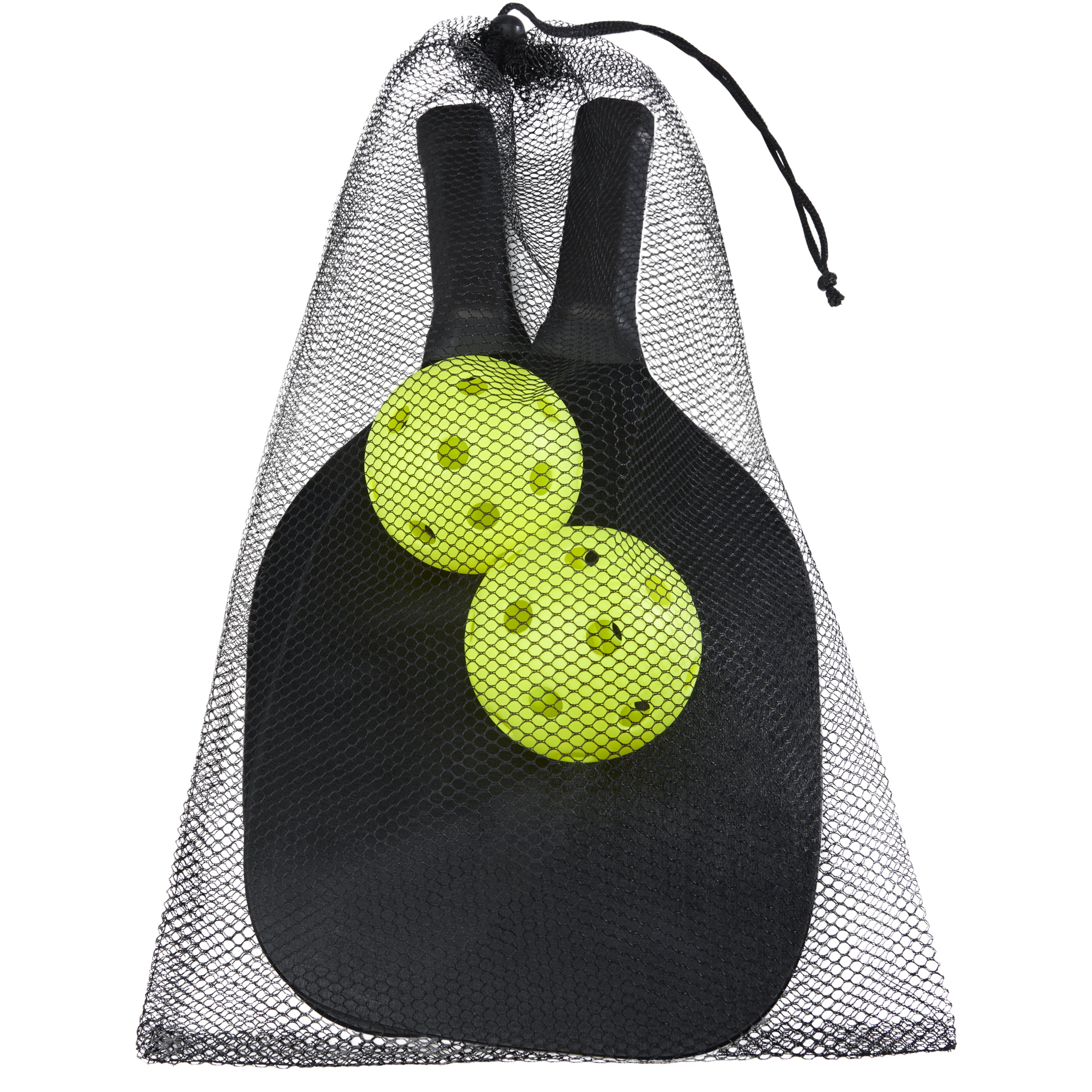 Poplar Wood Paddle Set in Mesh Pouch