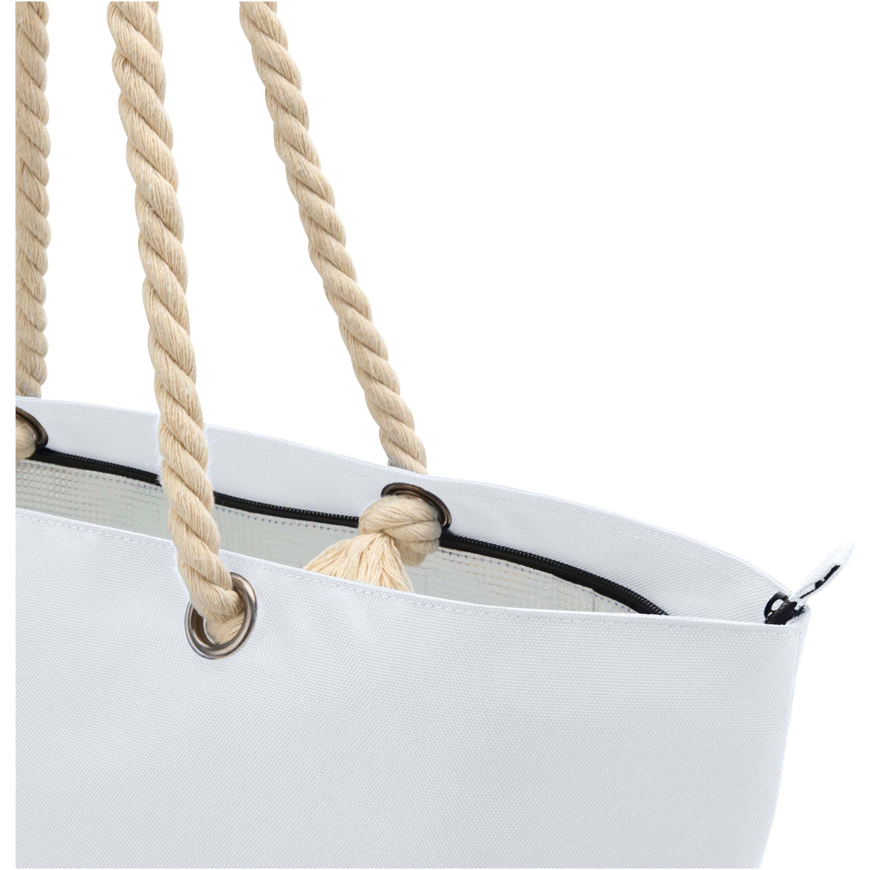 Recycled Beach Cooler Tote Bag with Cord Handles