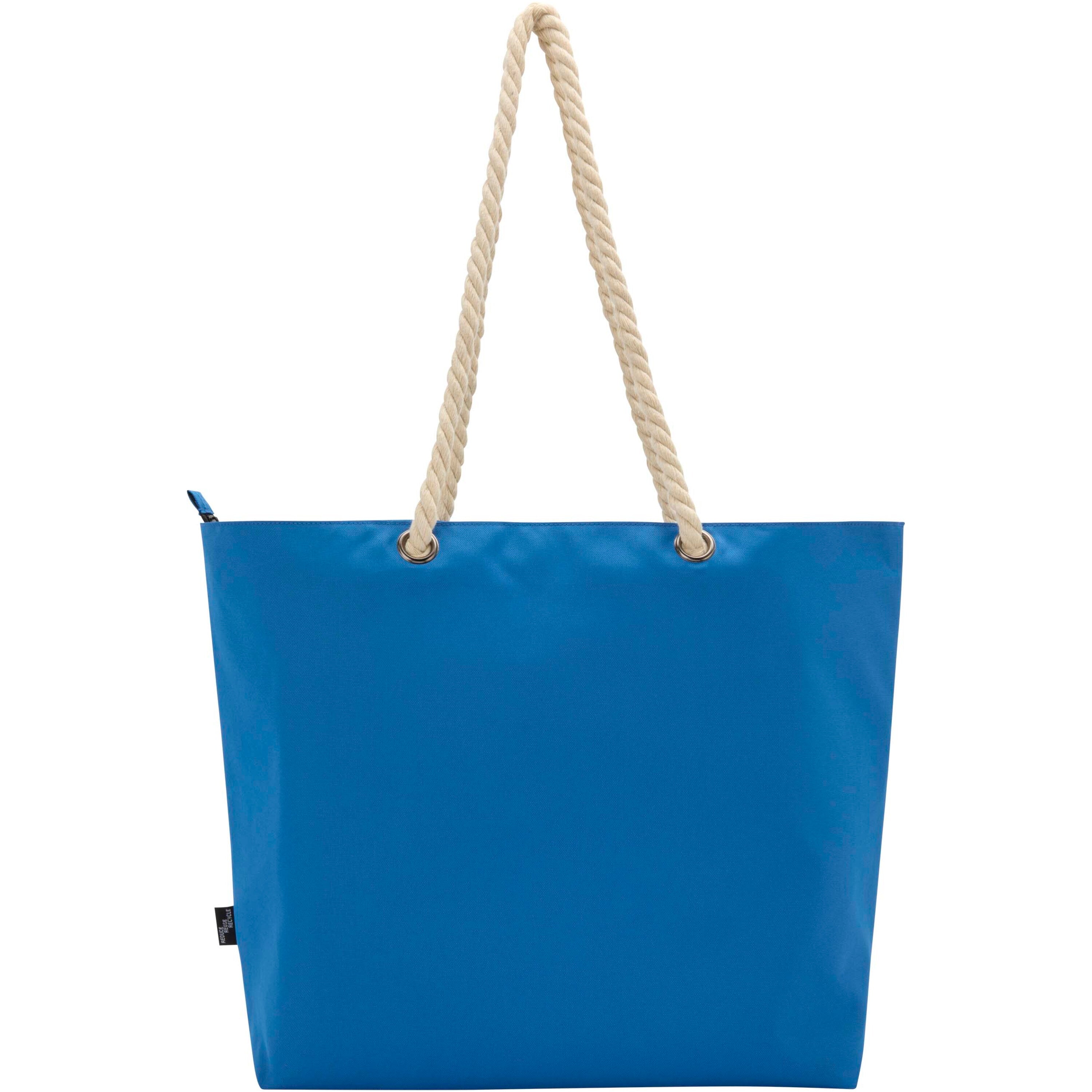 Recycled Beach Cooler Tote Bag with Cord Handles