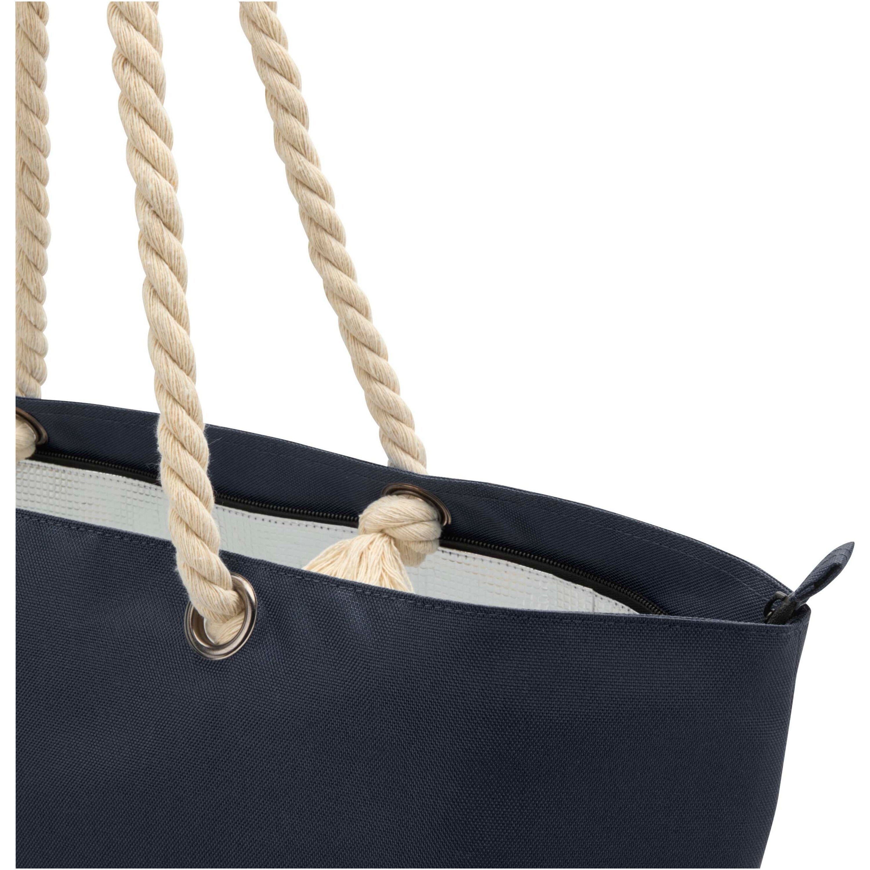 Recycled Beach Cooler Tote Bag with Cord Handles