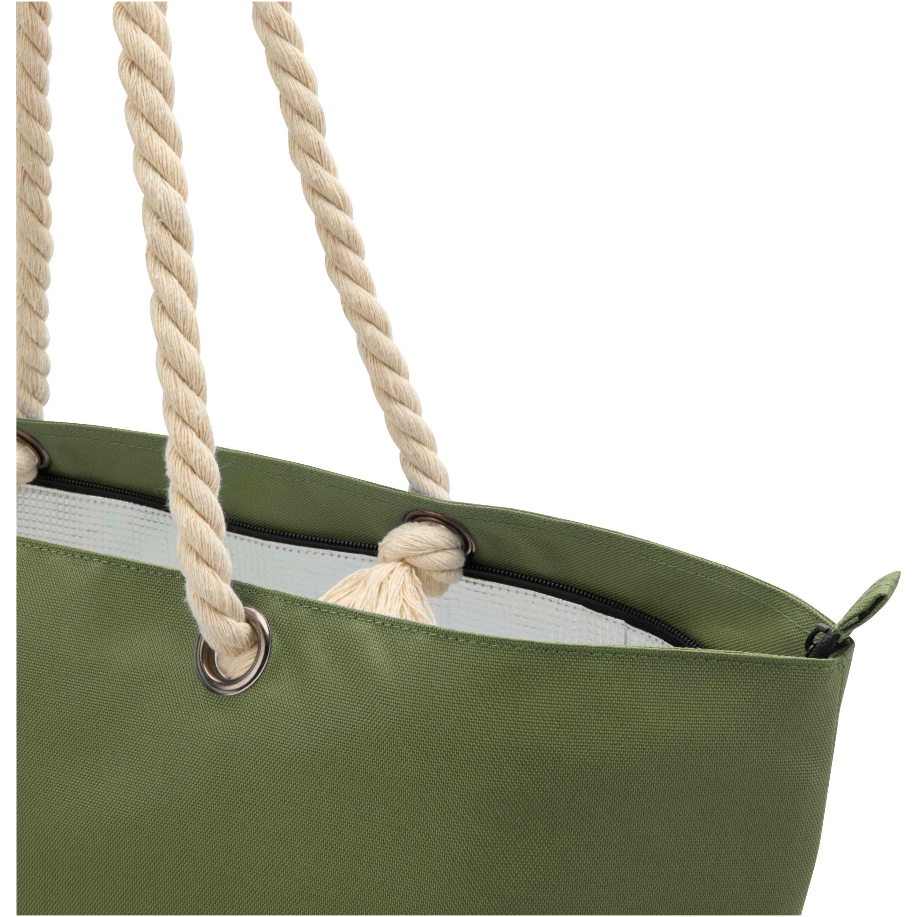 Recycled Beach Cooler Tote Bag with Cord Handles