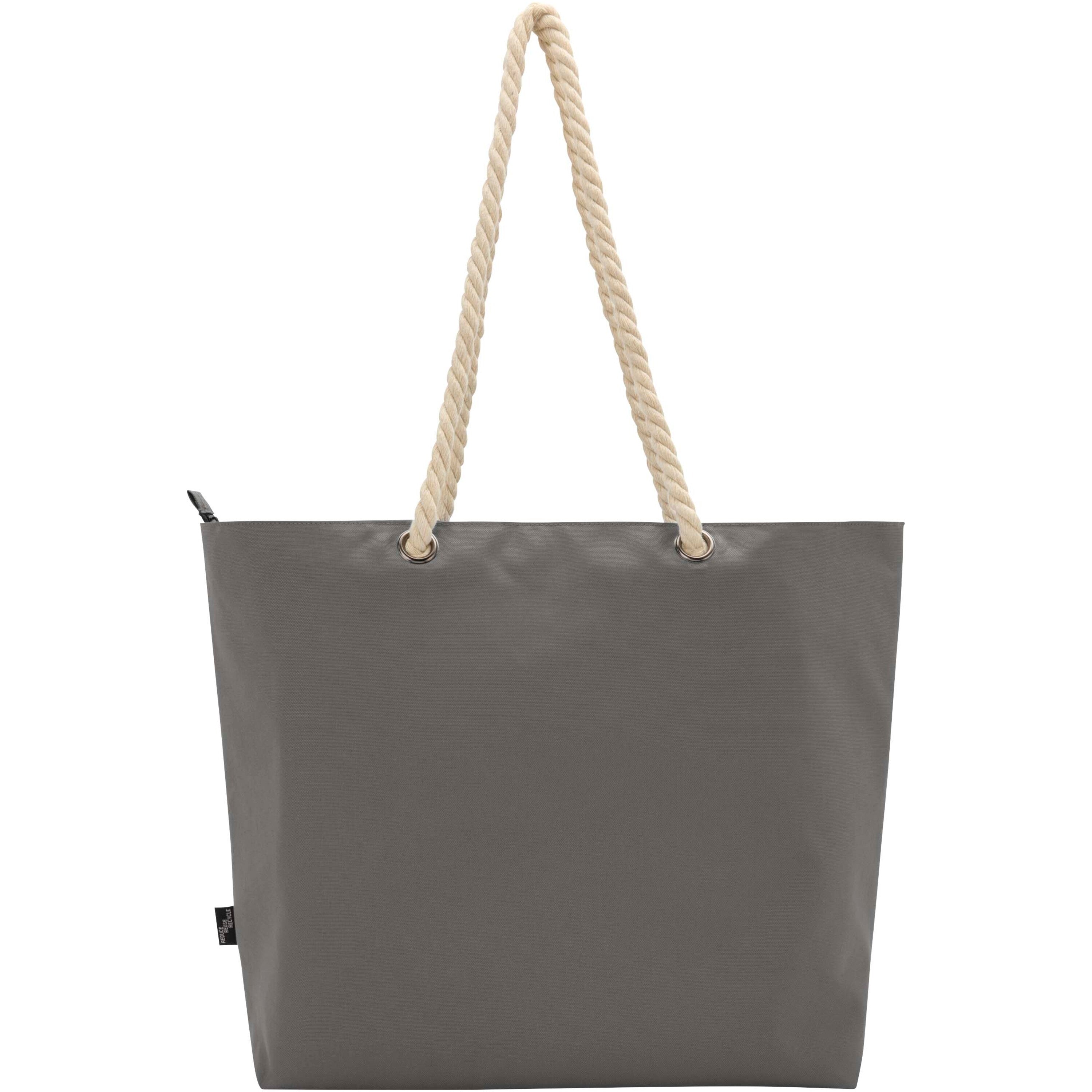 Recycled Beach Cooler Tote Bag with Cord Handles