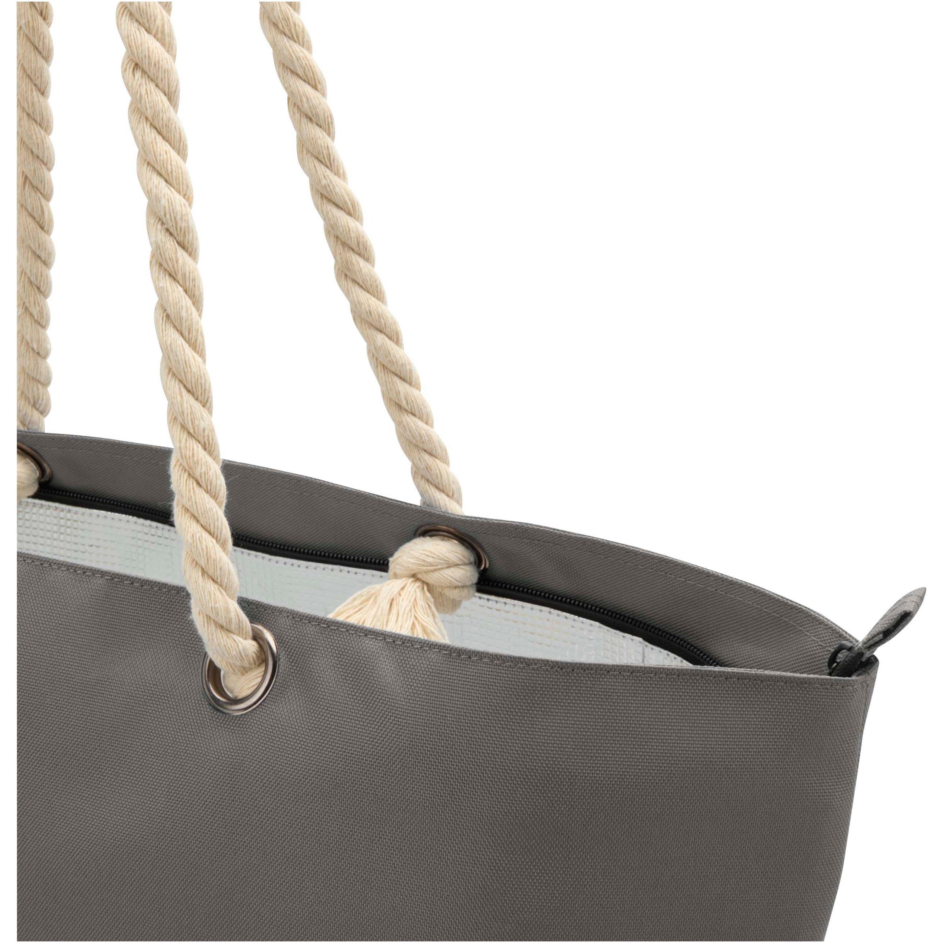 Recycled Beach Cooler Tote Bag with Cord Handles