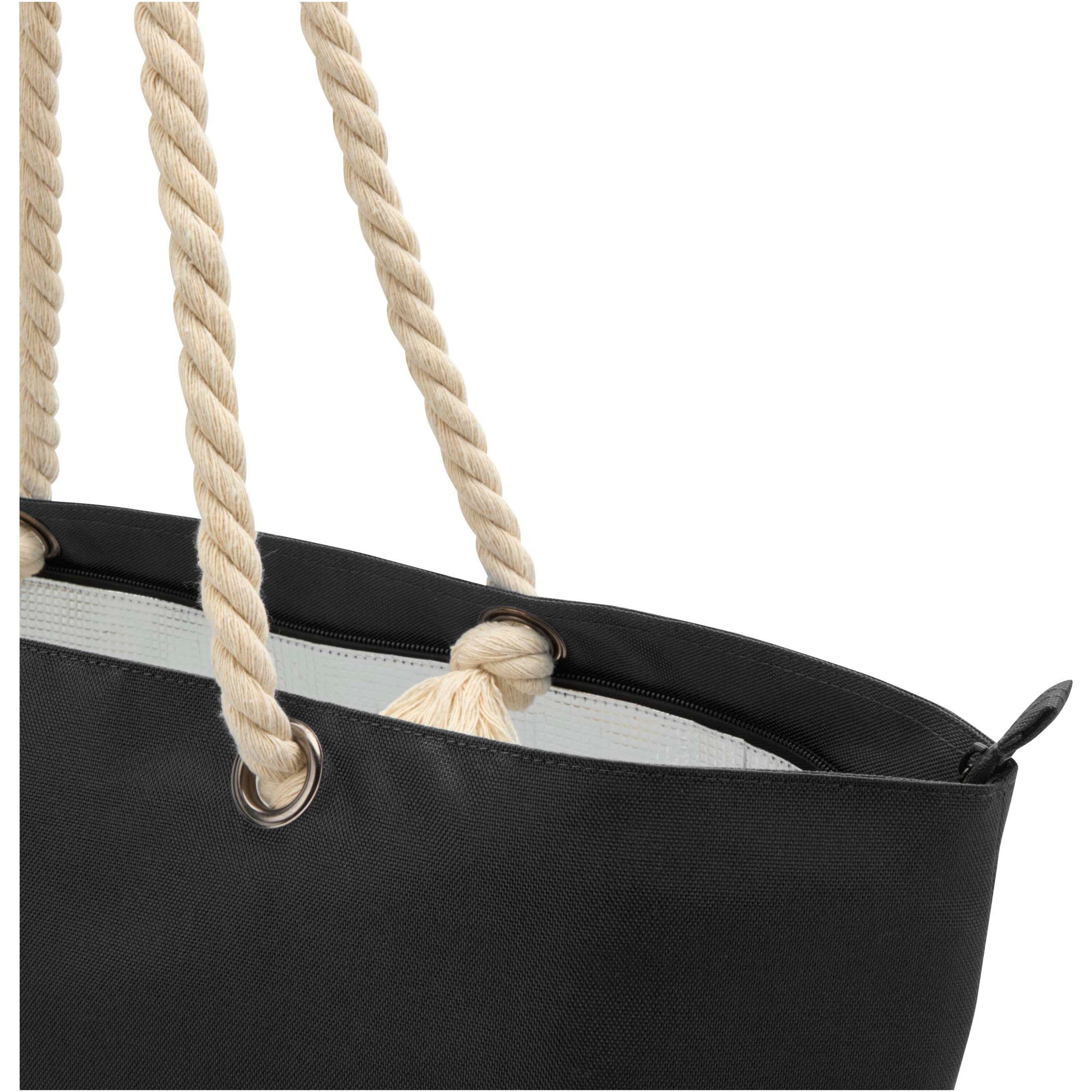 Recycled Beach Cooler Tote Bag with Cord Handles