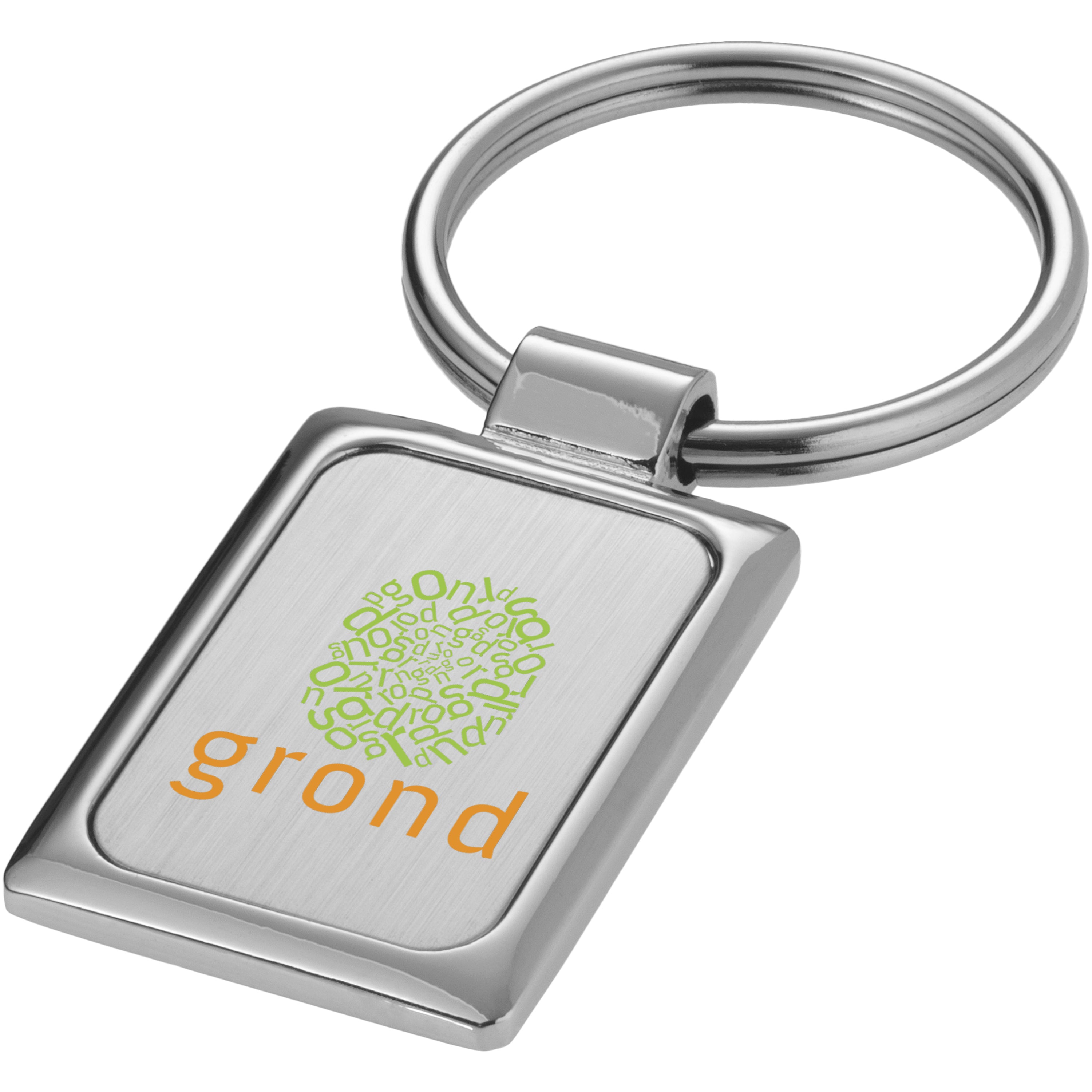 Timeless Rectangular Metal Keyring