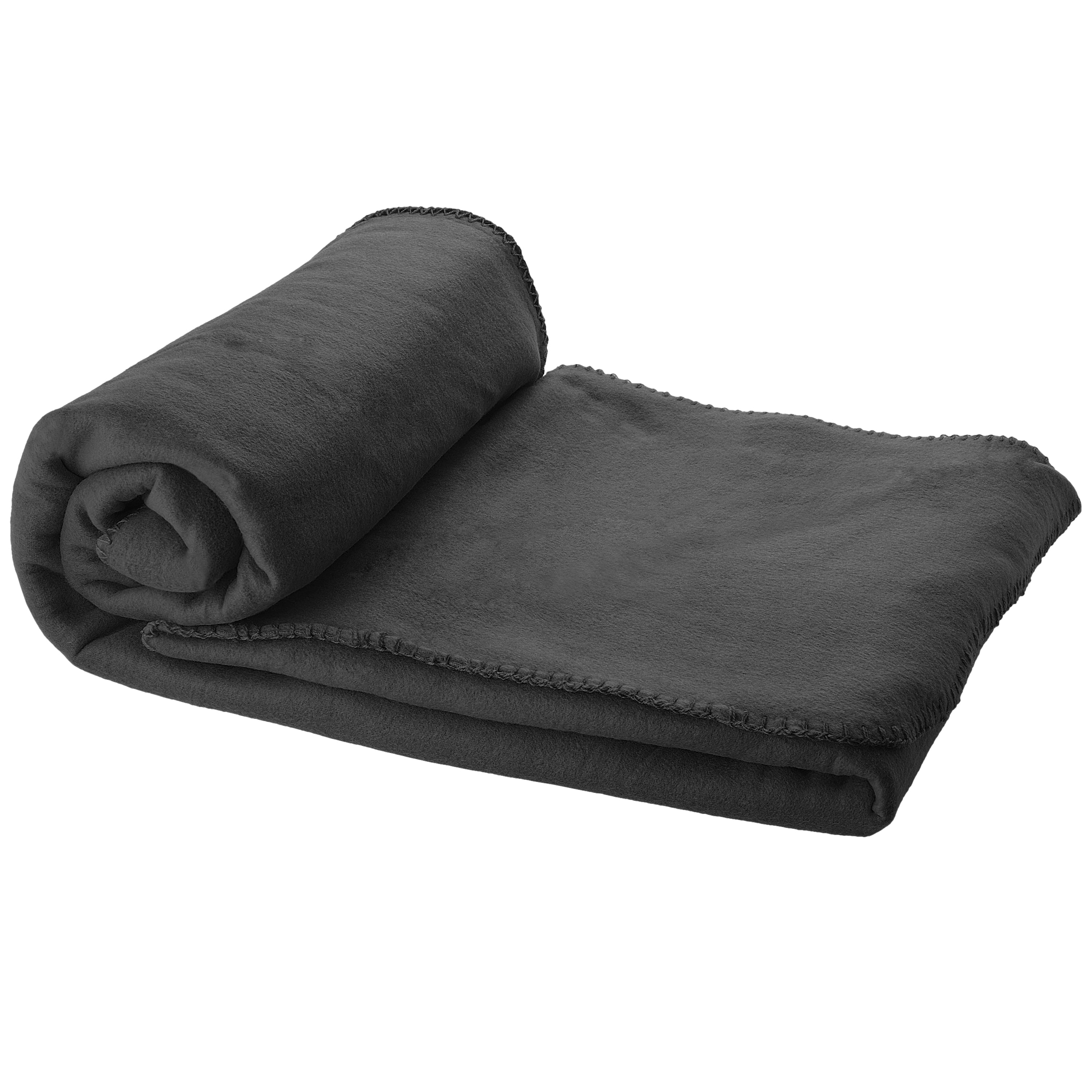 Polar Fleece Plaid Blanket and Carry Pouch