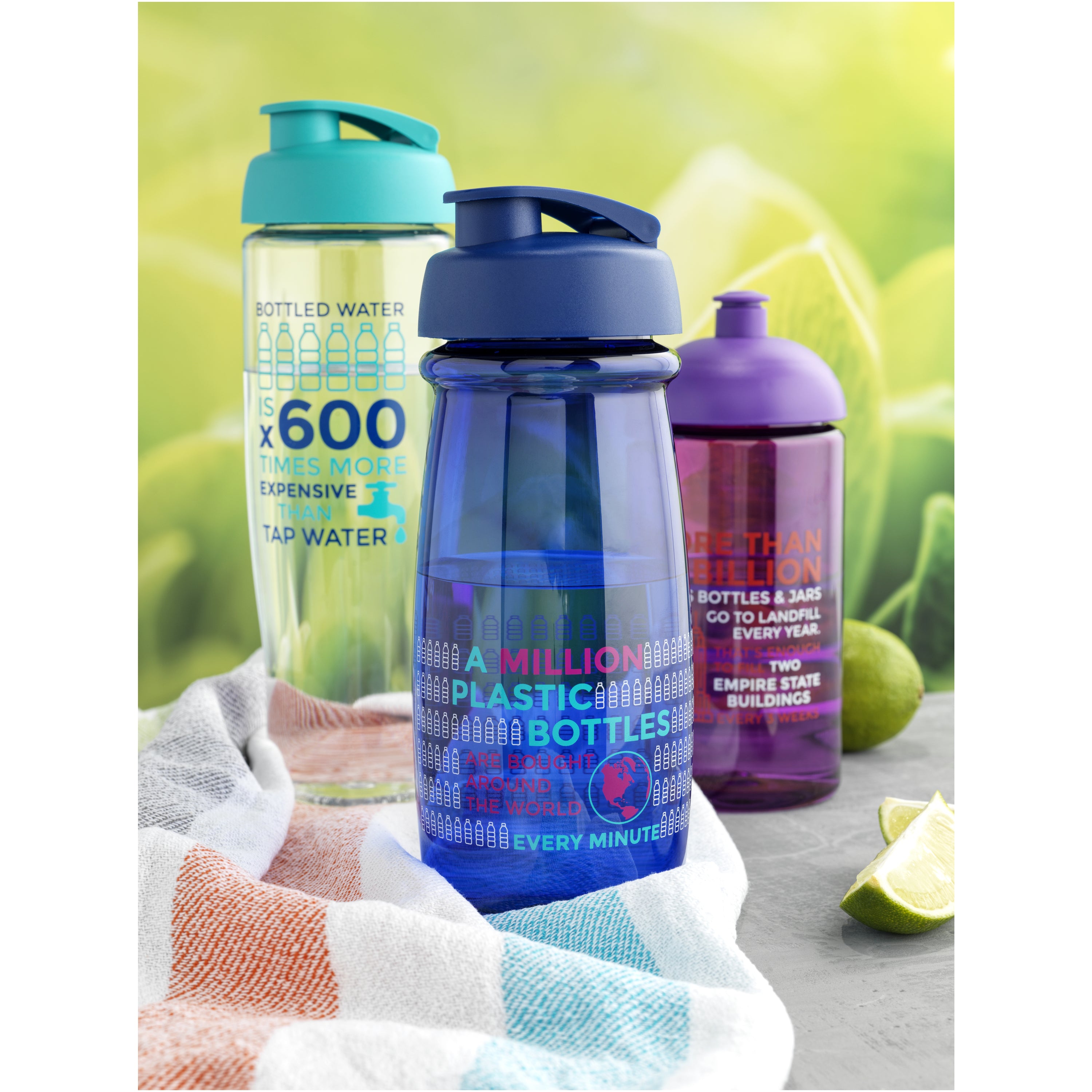 Active Pulse 600ml Flip Top Drinks Bottle