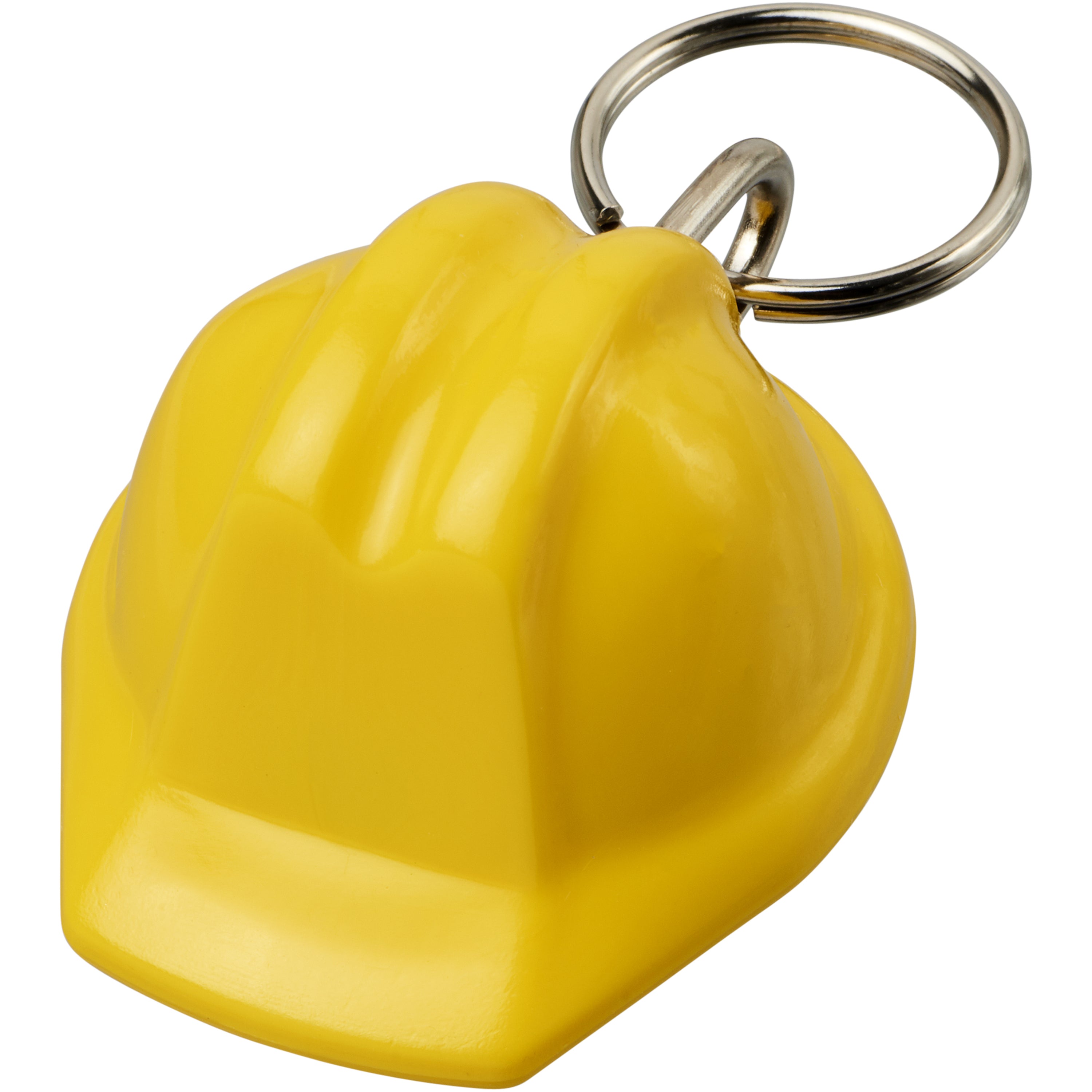 Hard Hat Shaped Recycled Plastic Keyring