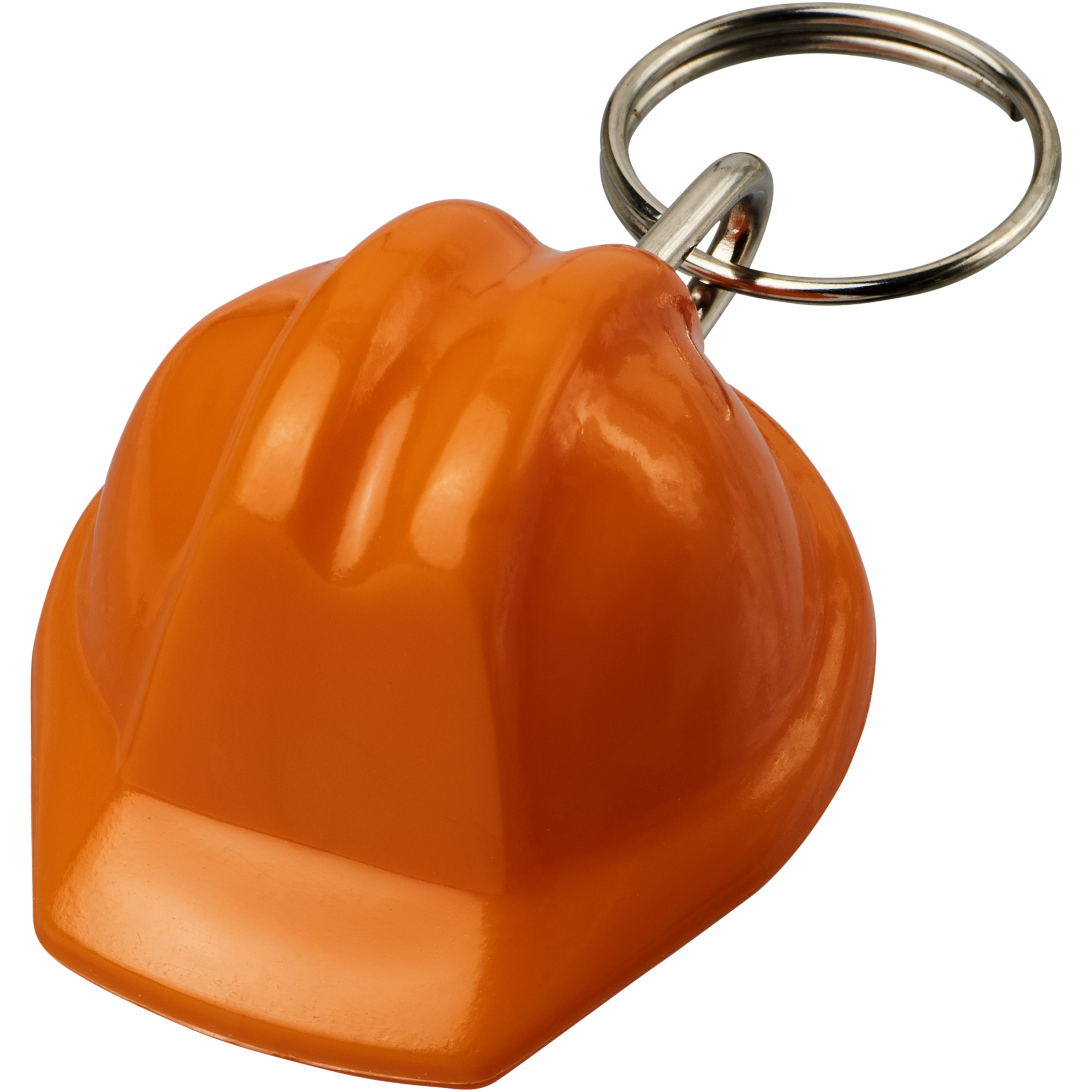 Hard Hat Shaped Recycled Plastic Keyring