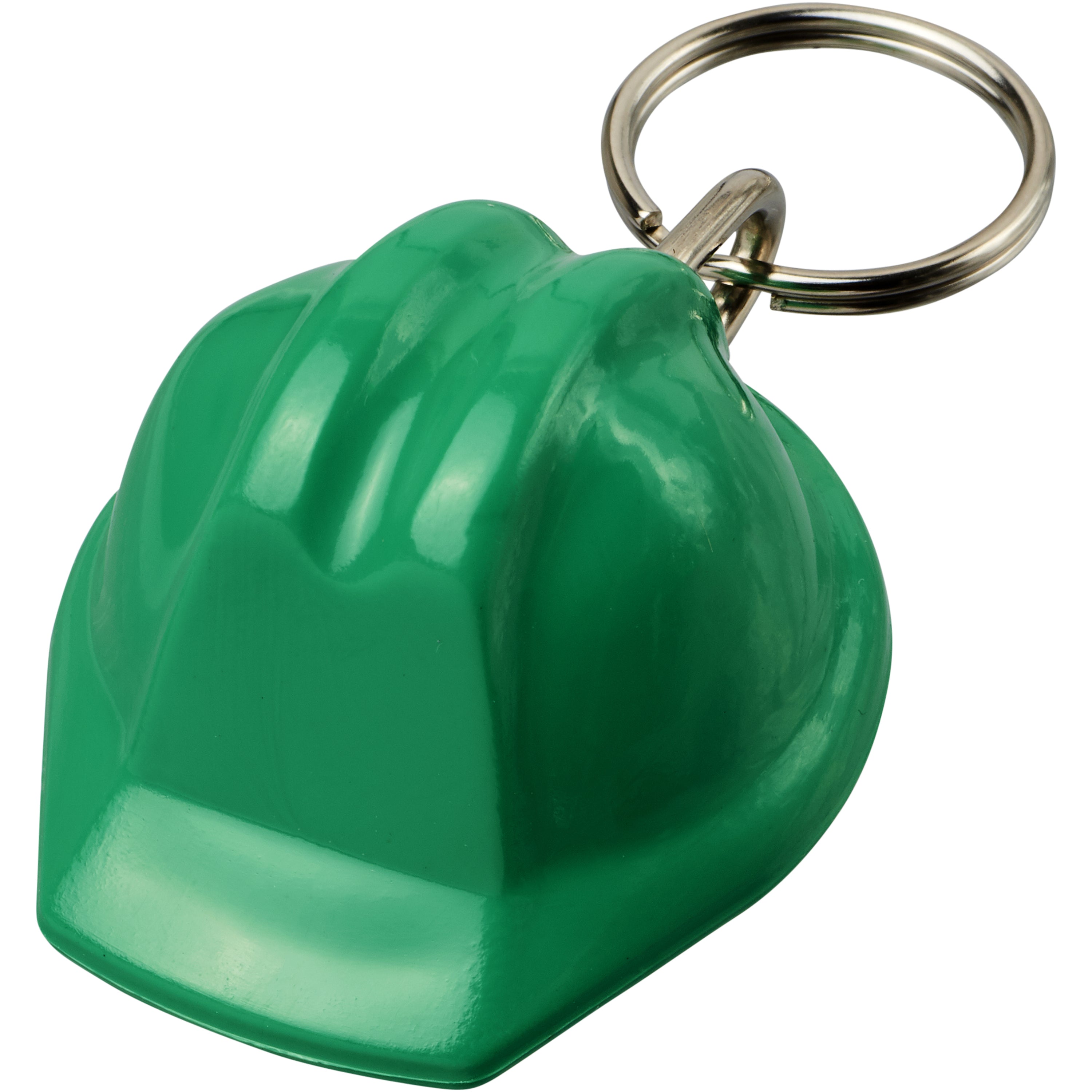 Hard Hat Shaped Recycled Plastic Keyring