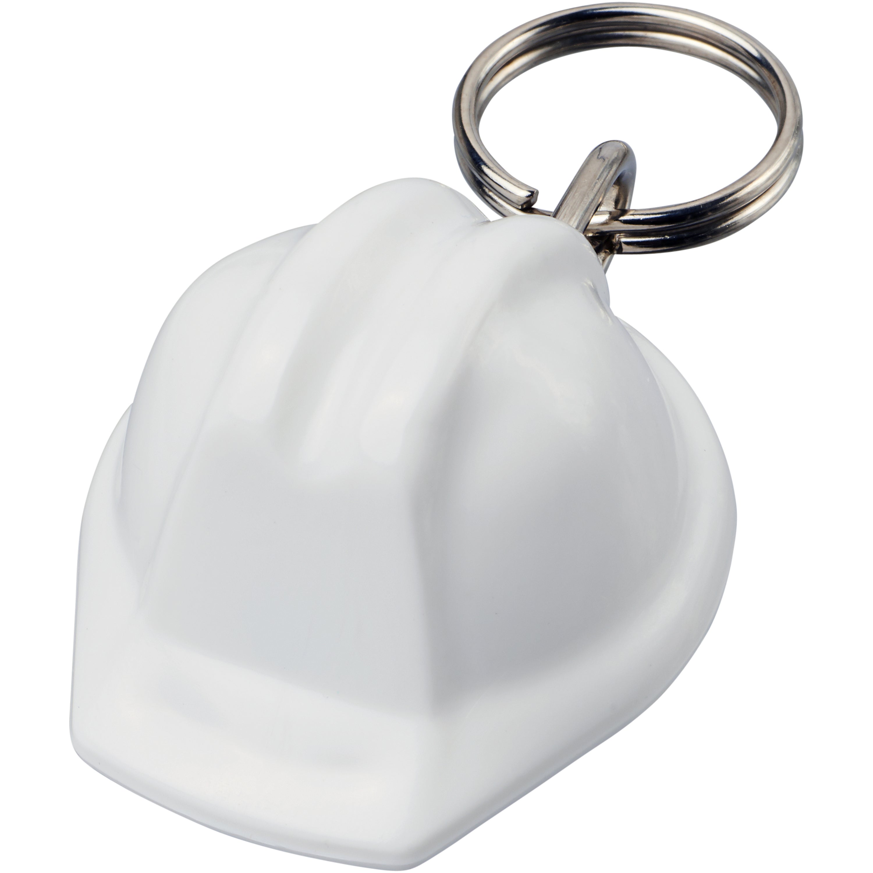 Hard Hat Shaped Recycled Plastic Keyring