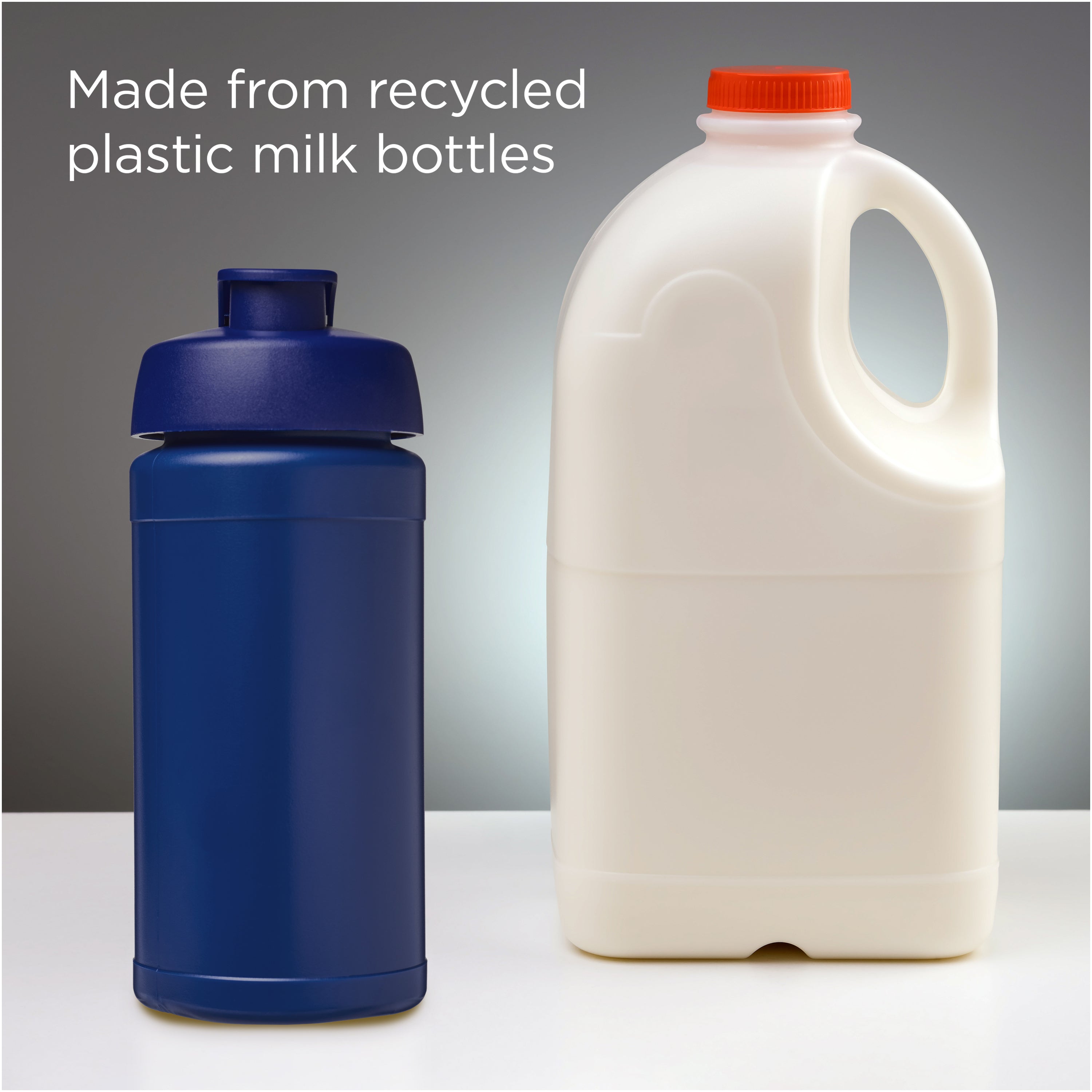 Recycled Plastic Flip Lid Sports Water Bottle