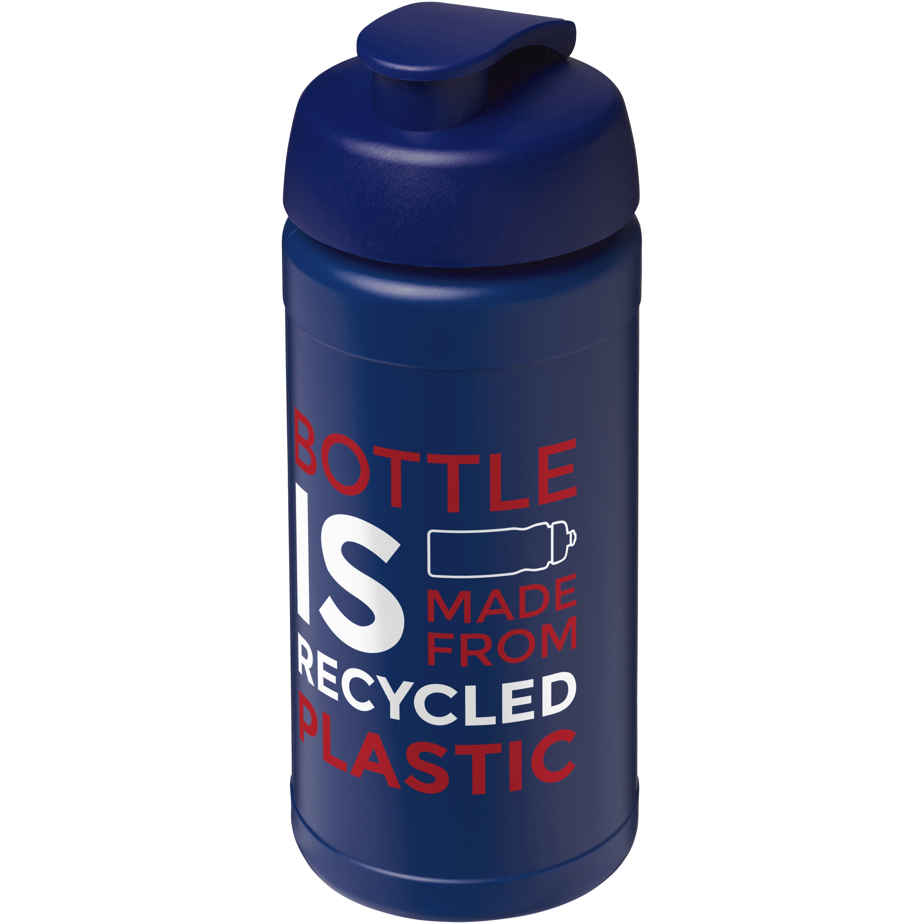 Recycled Plastic Flip Lid Sports Water Bottle