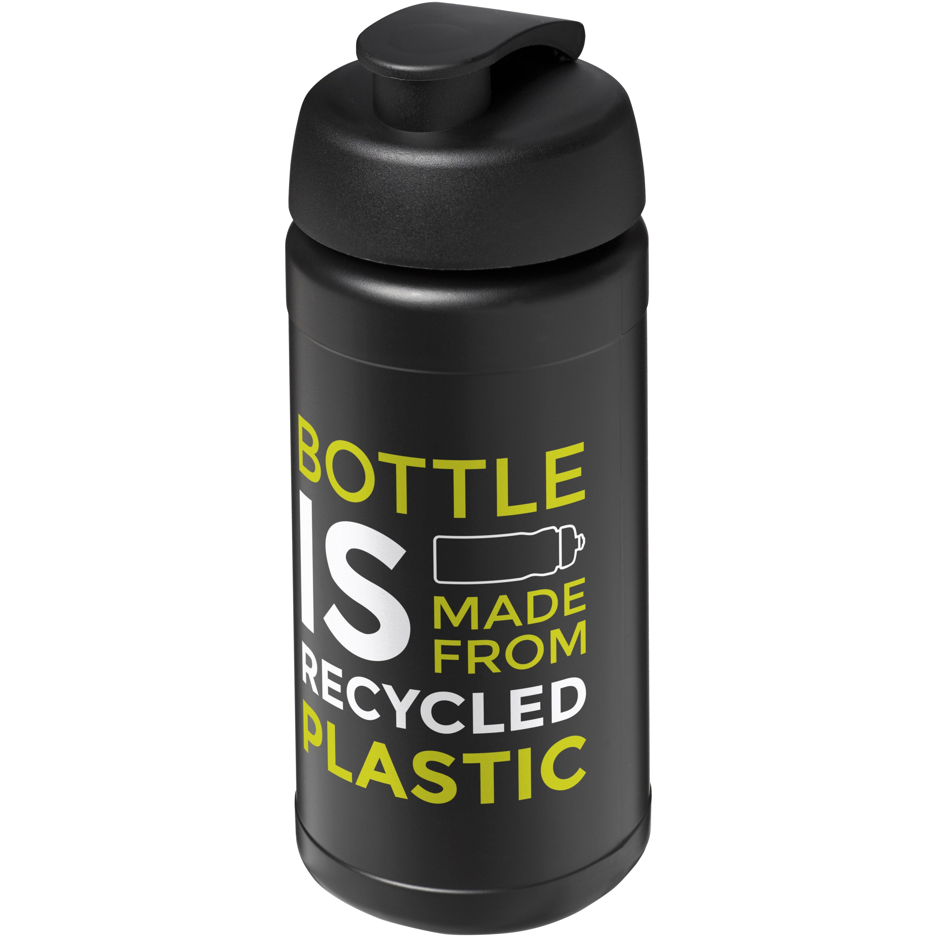 Recycled Plastic Flip Lid Sports Water Bottle