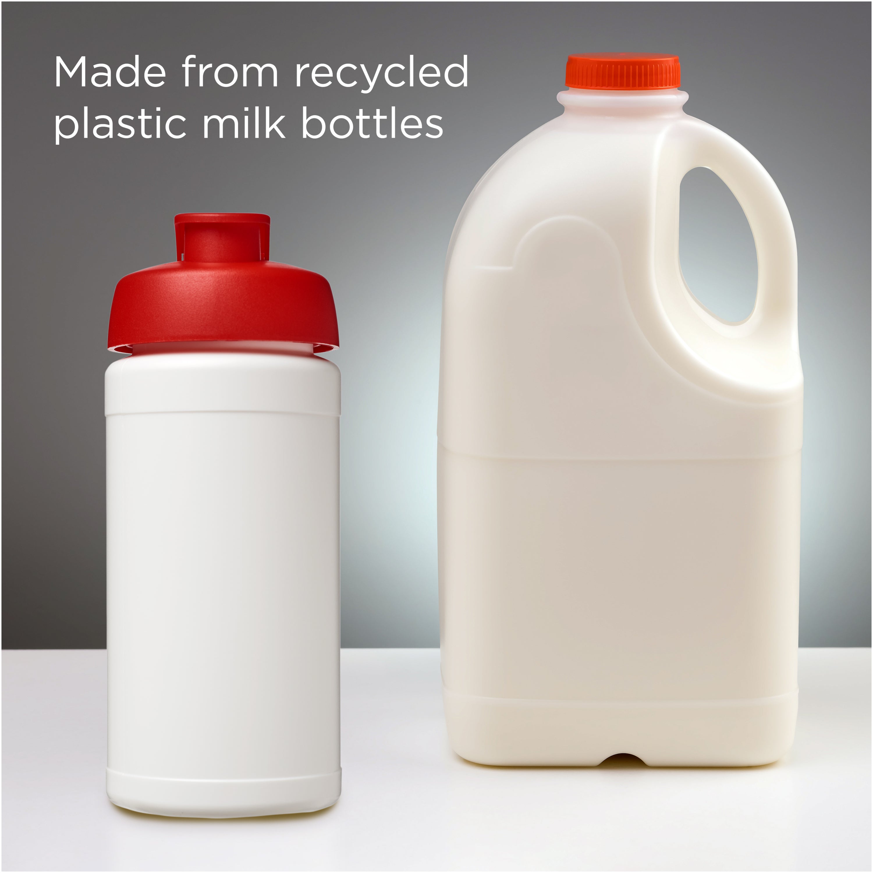Recycled Plastic Flip Lid Sports Water Bottle