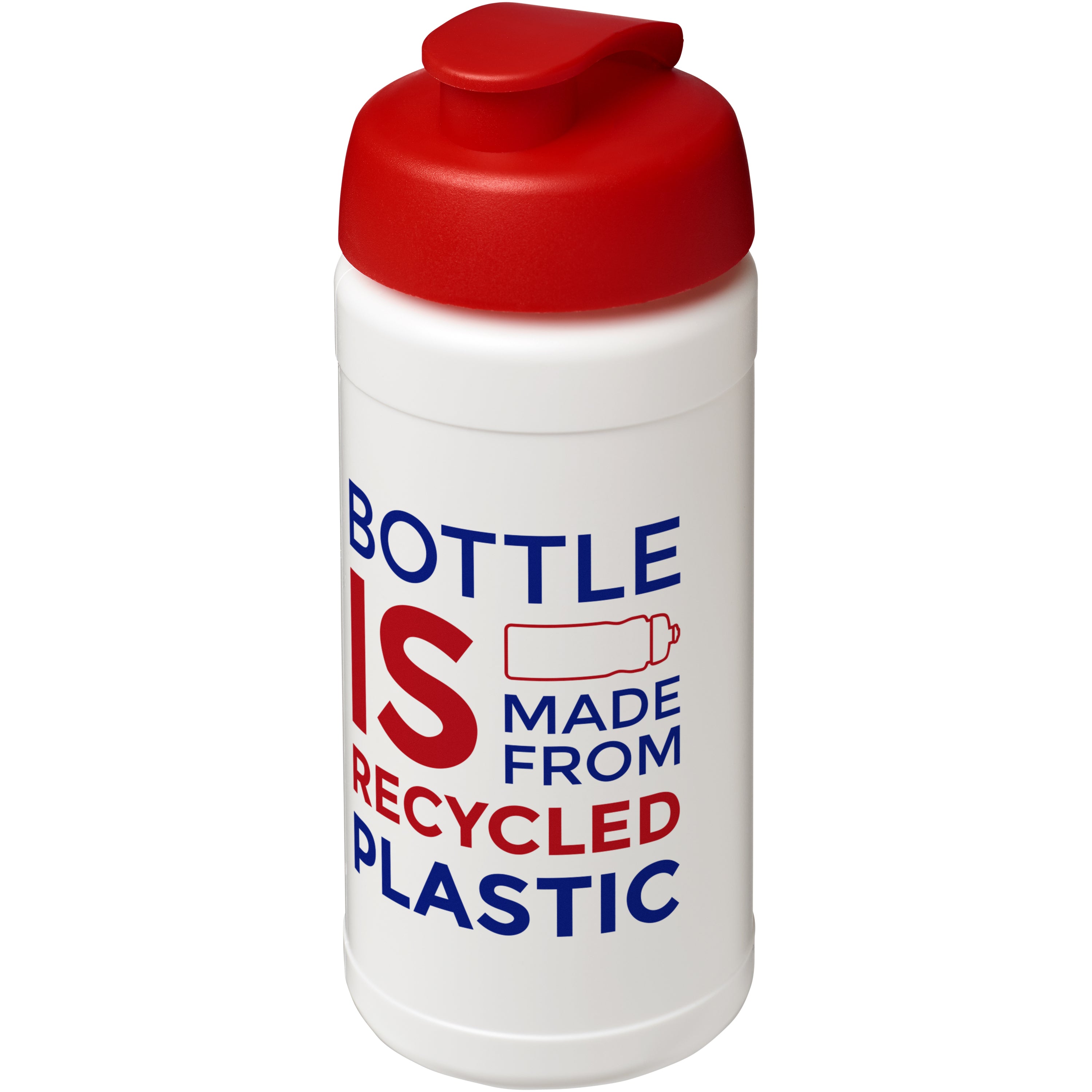 Recycled Plastic Flip Lid Sports Water Bottle