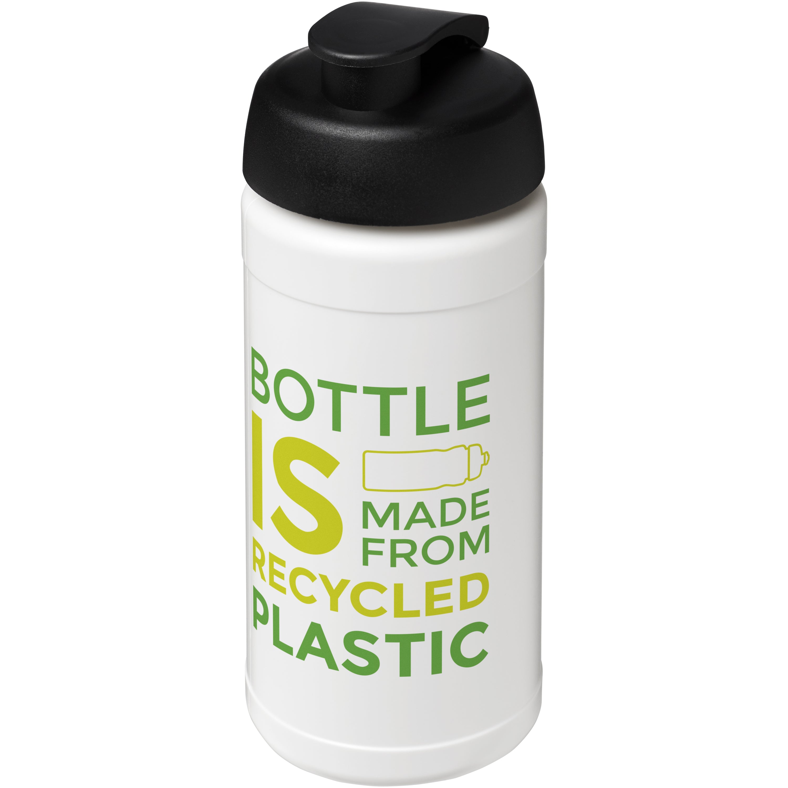 Recycled Plastic Flip Lid Sports Water Bottle