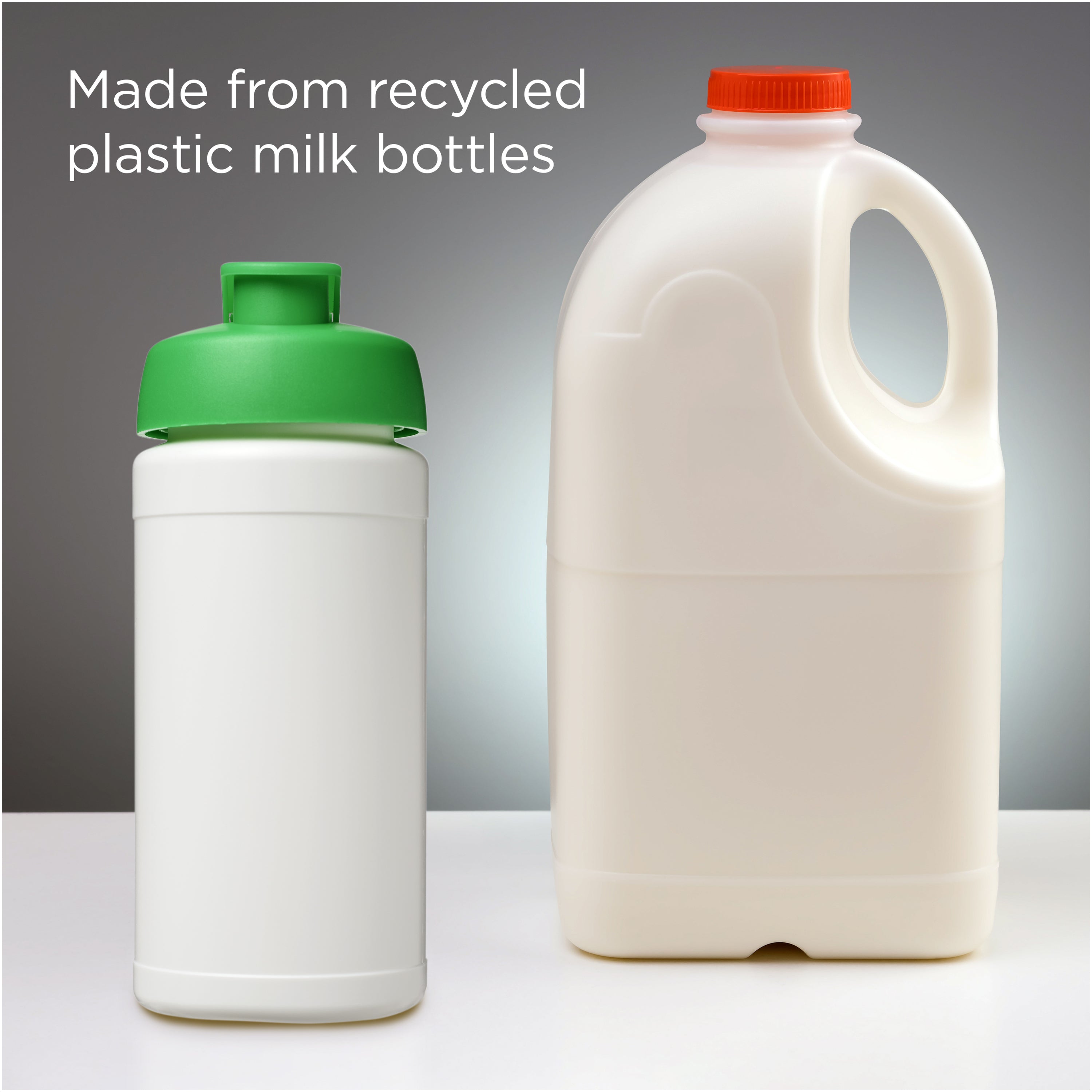 Recycled Plastic Flip Lid Sports Water Bottle