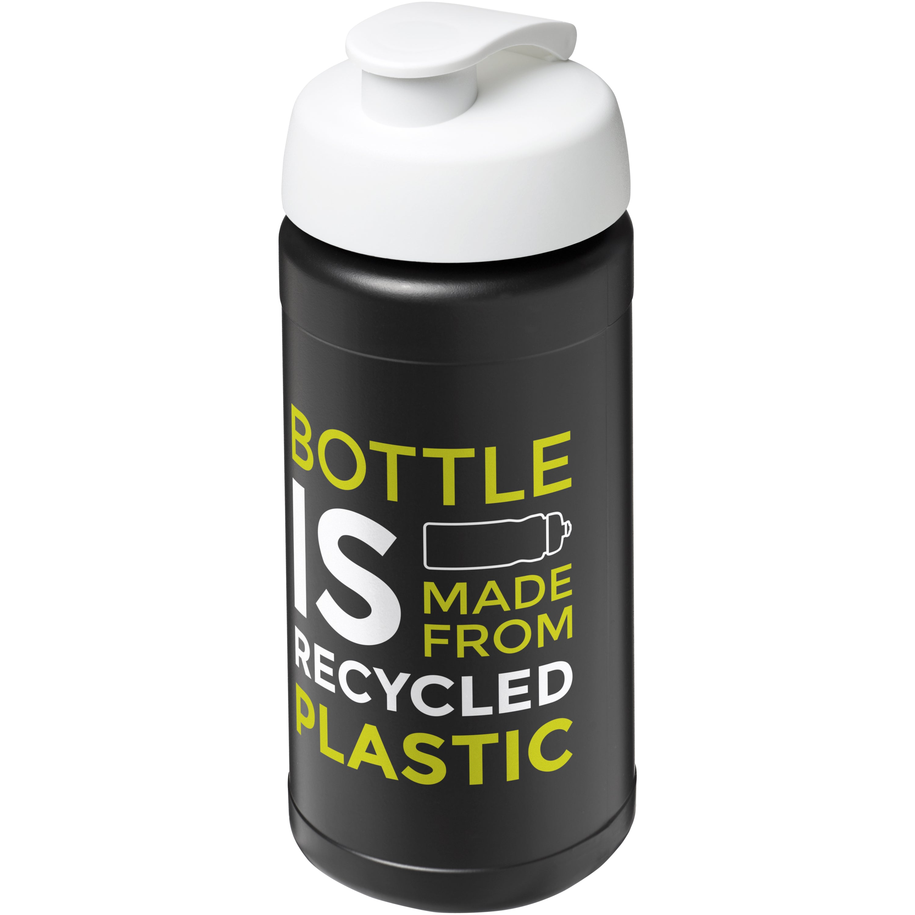 Recycled Plastic Flip Lid Sports Water Bottle