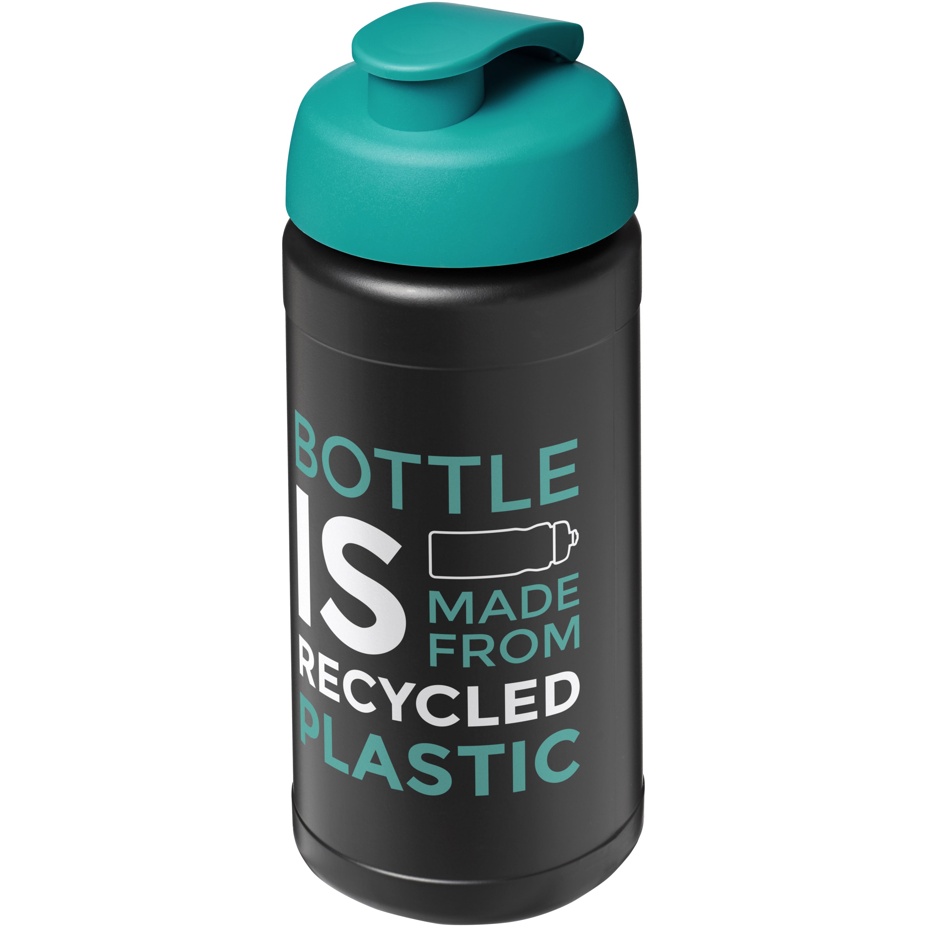 Recycled Plastic Flip Lid Sports Water Bottle